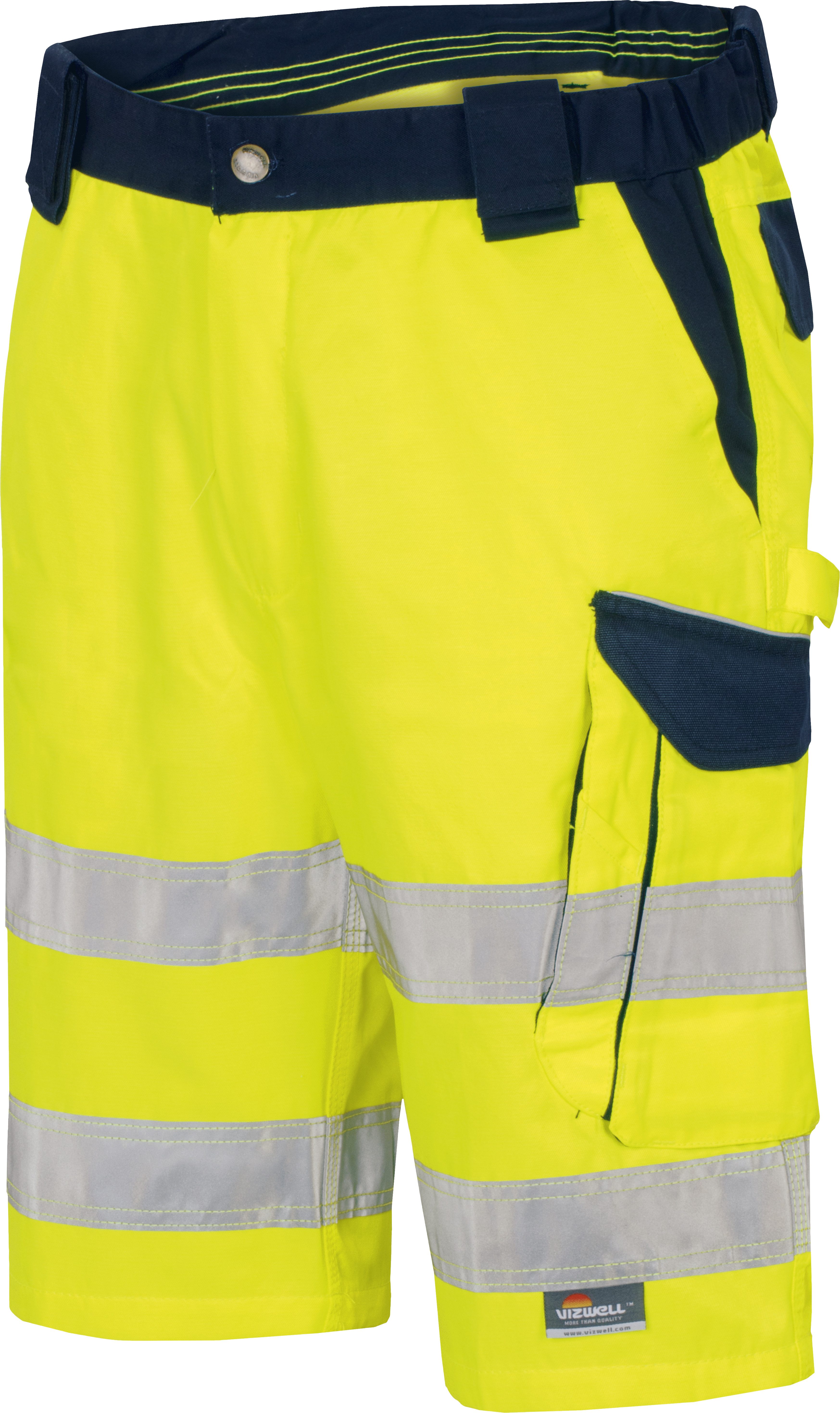 vizwell Arbeitsshorts Warnschutz Short kurze Herren