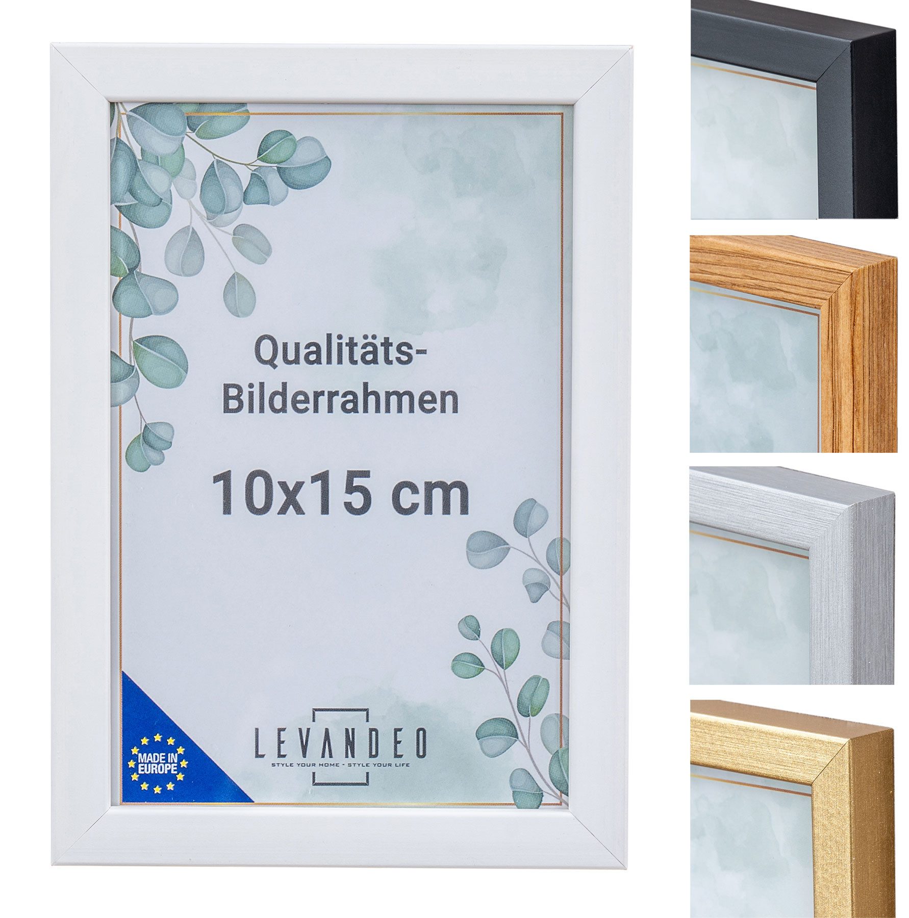 Levandeo® Bilderrahmen, Bilderrahmen Echtholz Made in