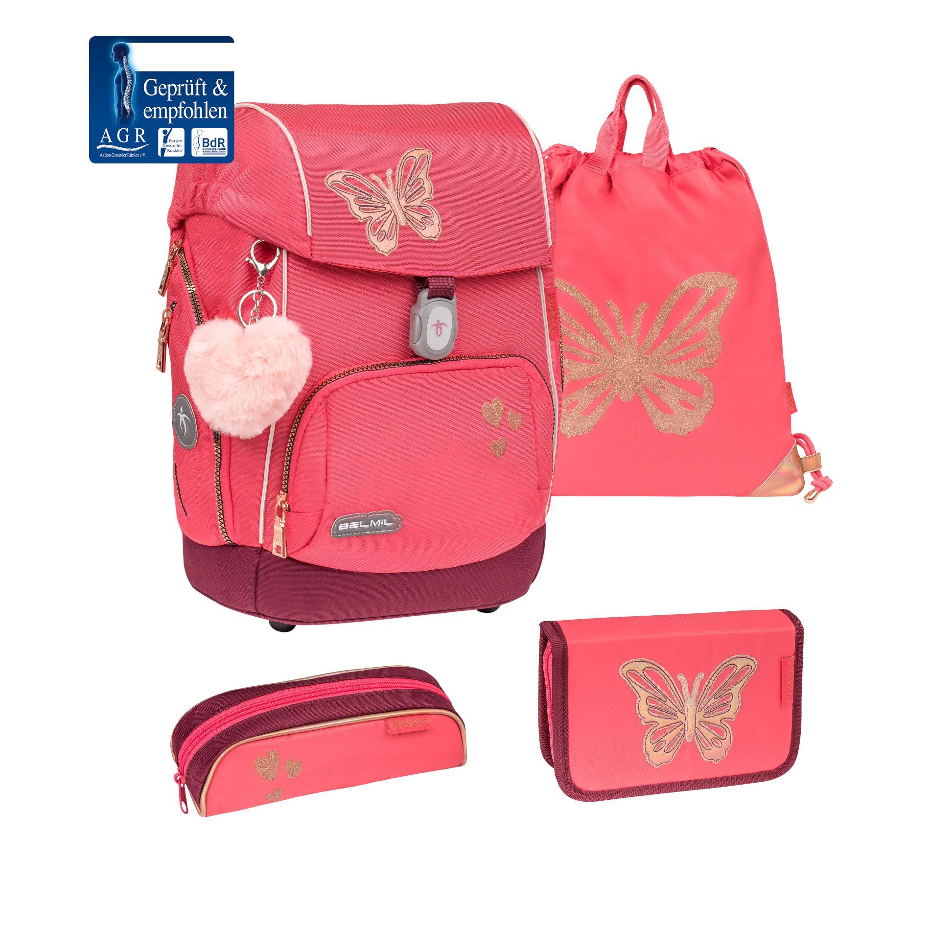 Belmil Schulranzen Comfy Plus Schulranzen-Set 5-tlg