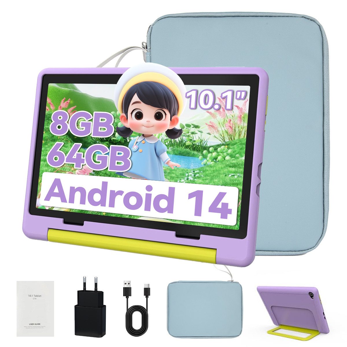 Happybe Kinder Tablet 10 Zoll Octa