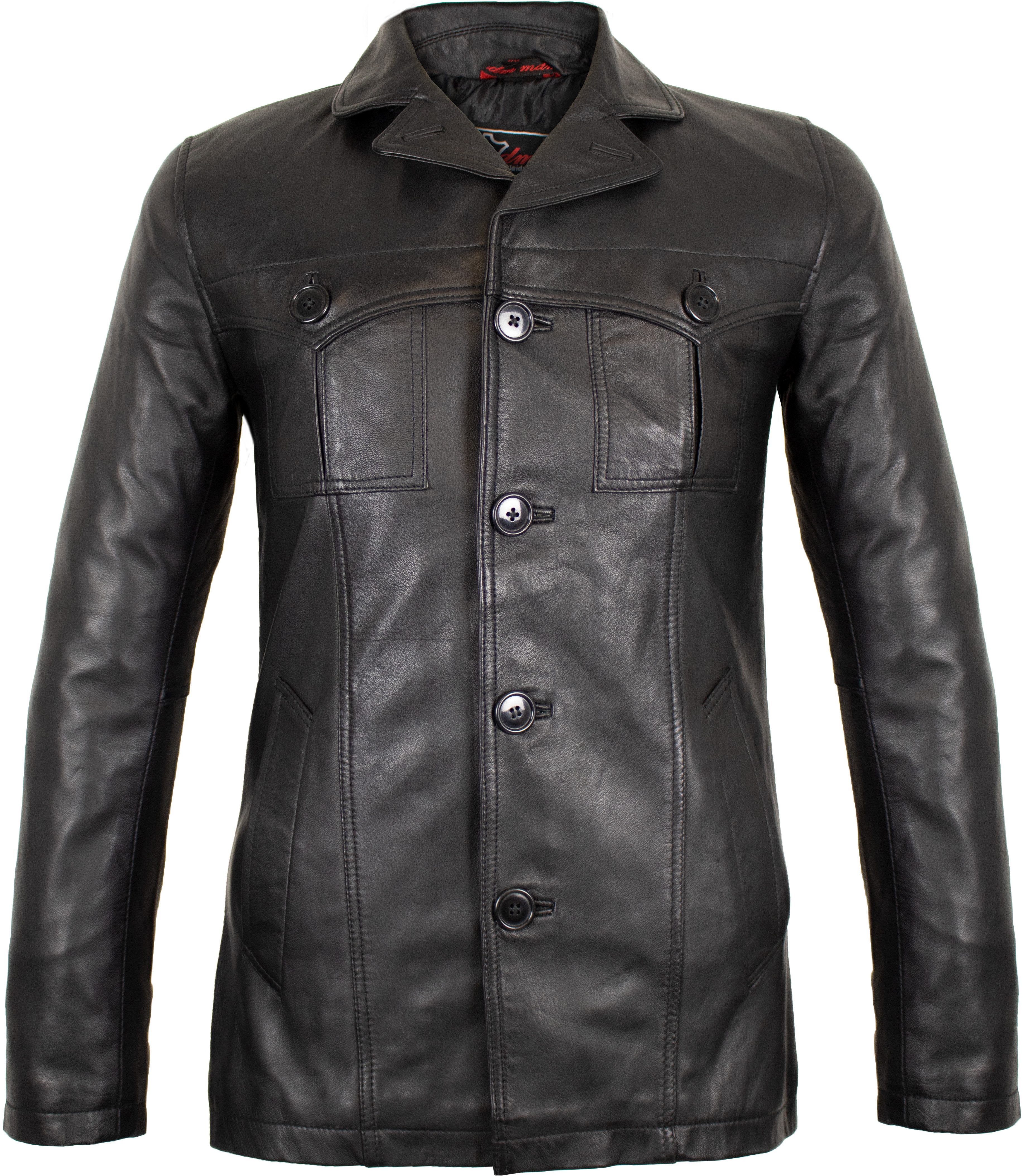 MDM Lederblazer Herren Ledersakko Lederjacke Lederblazer
