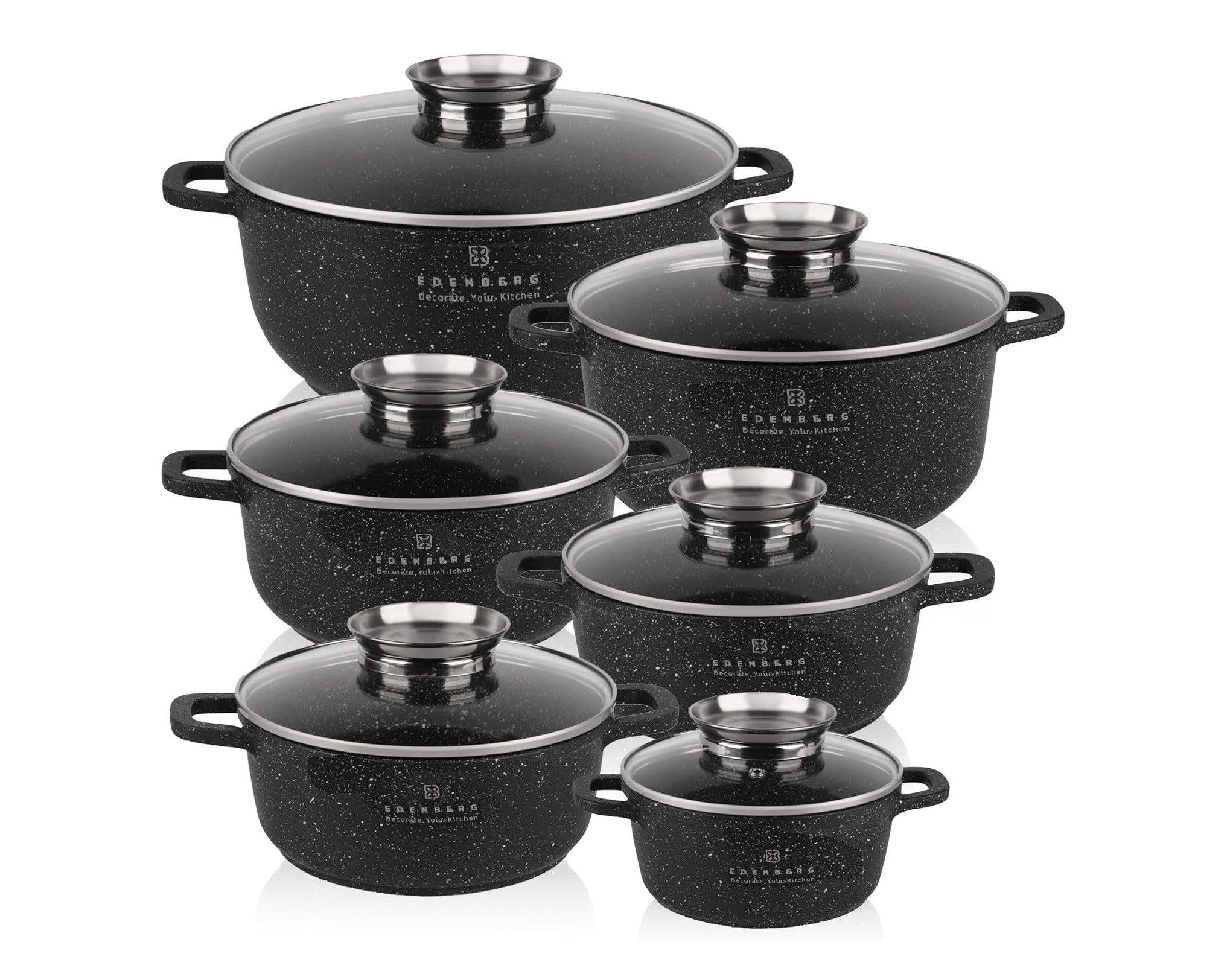 Zilner Topf-Set Schwarze Töpfe in 6