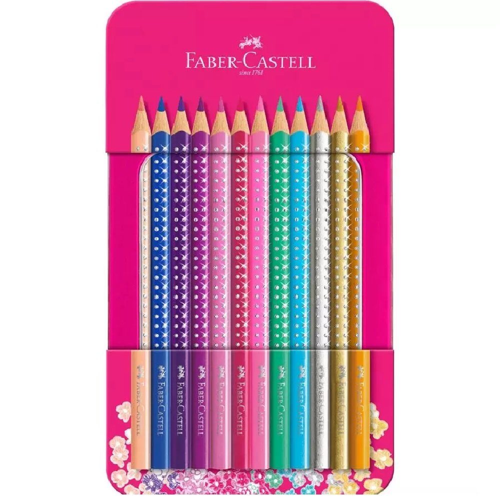 Faber-Castell Buntstift 12er Set Sparkle Bunstifte,
