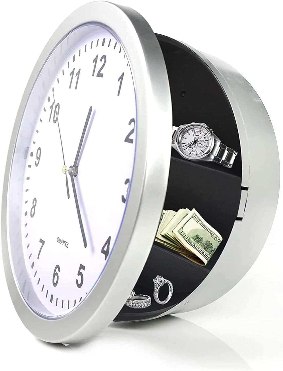 PODOFO Wanduhr Wanduhr versteckt Safe Container