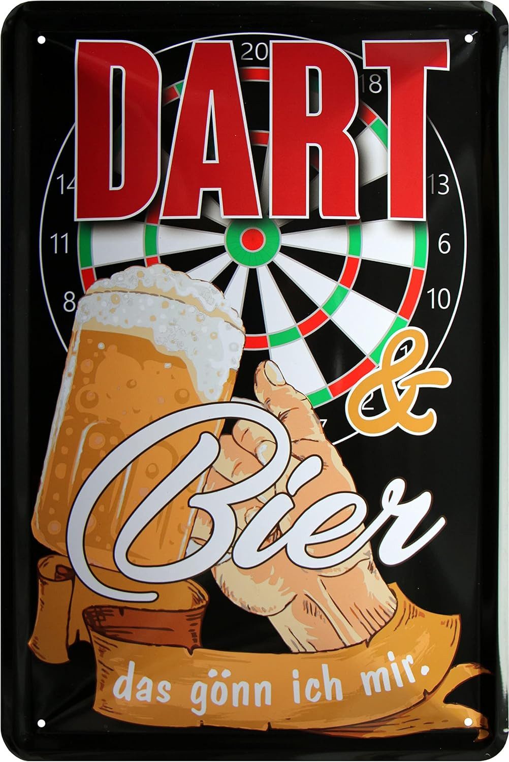 WOGEKA ART Metallbild Dart und Bier