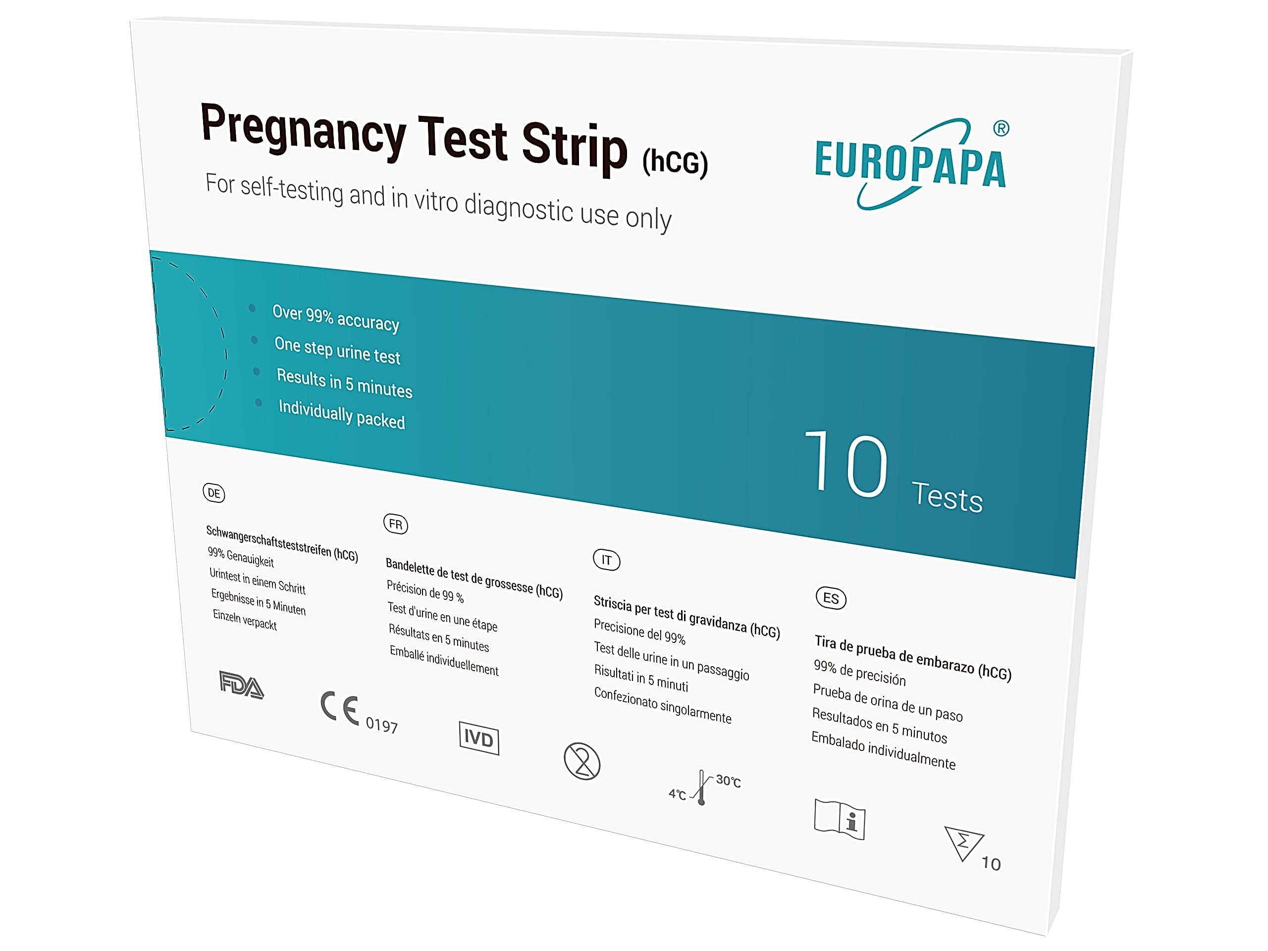 EUROPAPA Schwangerschaftstest Frühtest, 10 x Schwangerschaftstest
