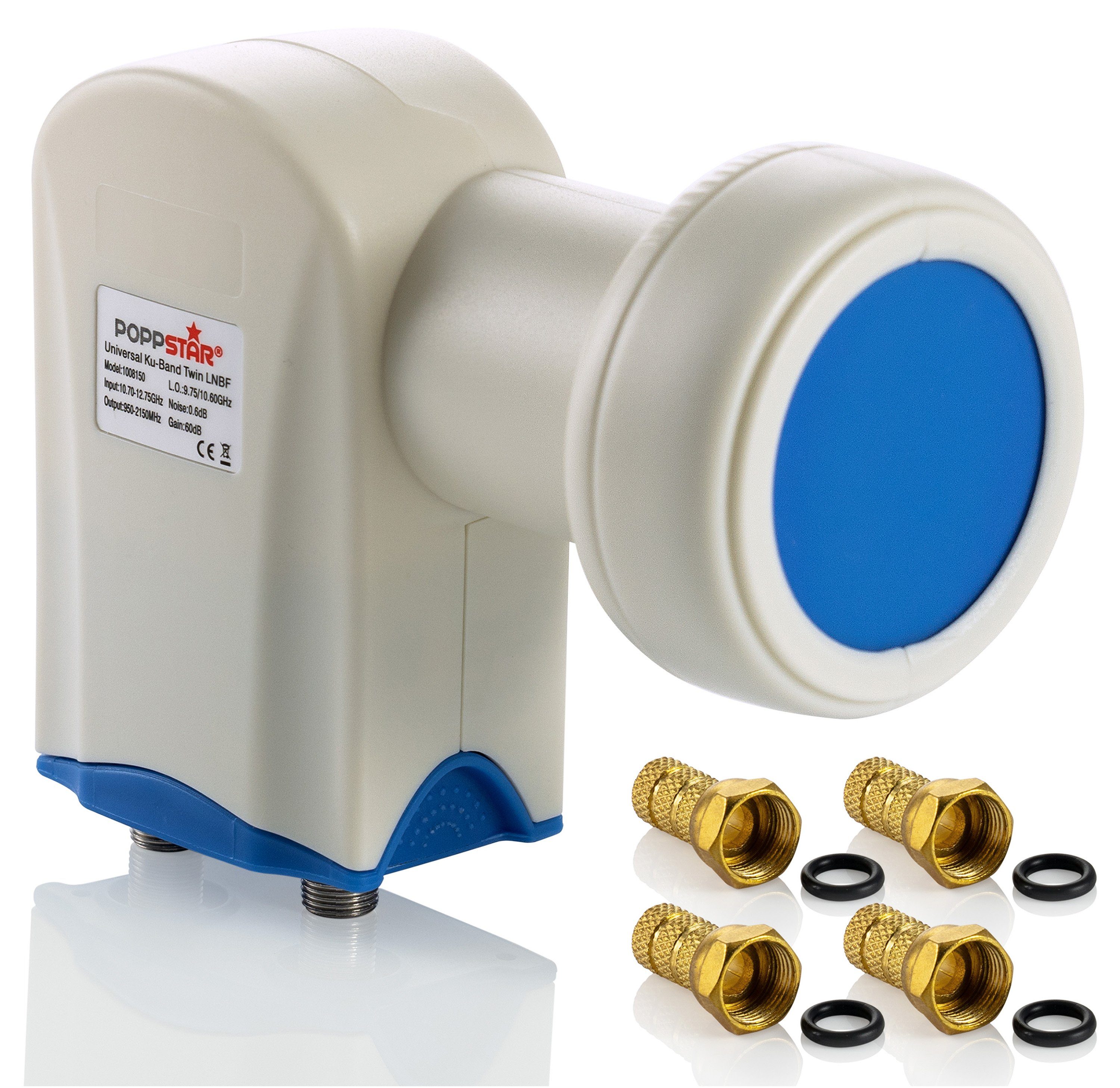 Poppstar Universal-Twin-LNB (Twin LNB 2-Fach mit