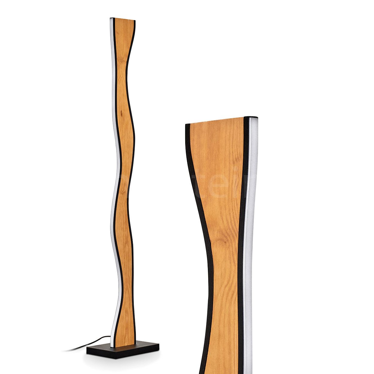 hofstein Stehlampe Stehlampe aus Metall/Holz/Kunststoff in