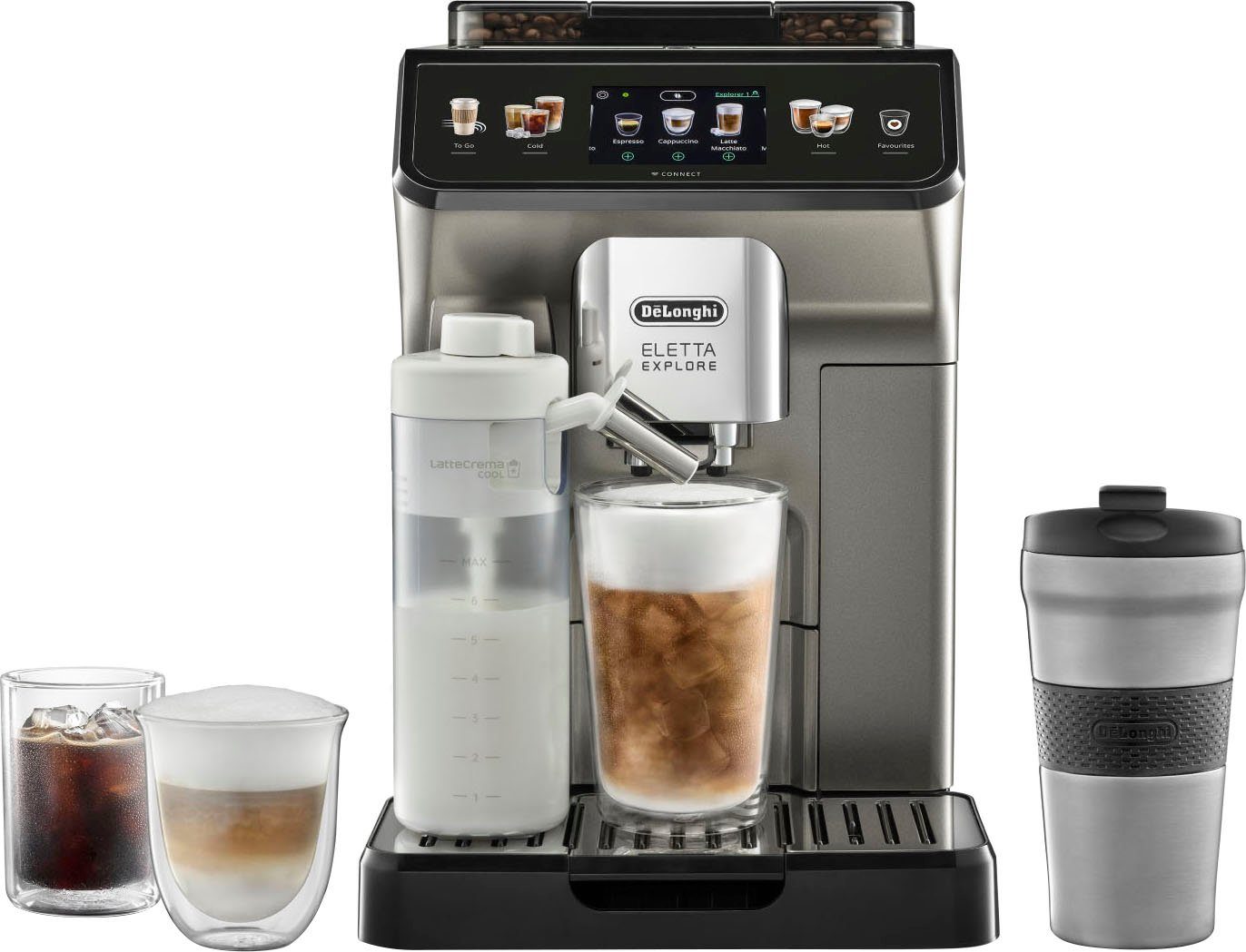 De'Longhi Kaffeevollautomat Eletta Explore Cold Brew