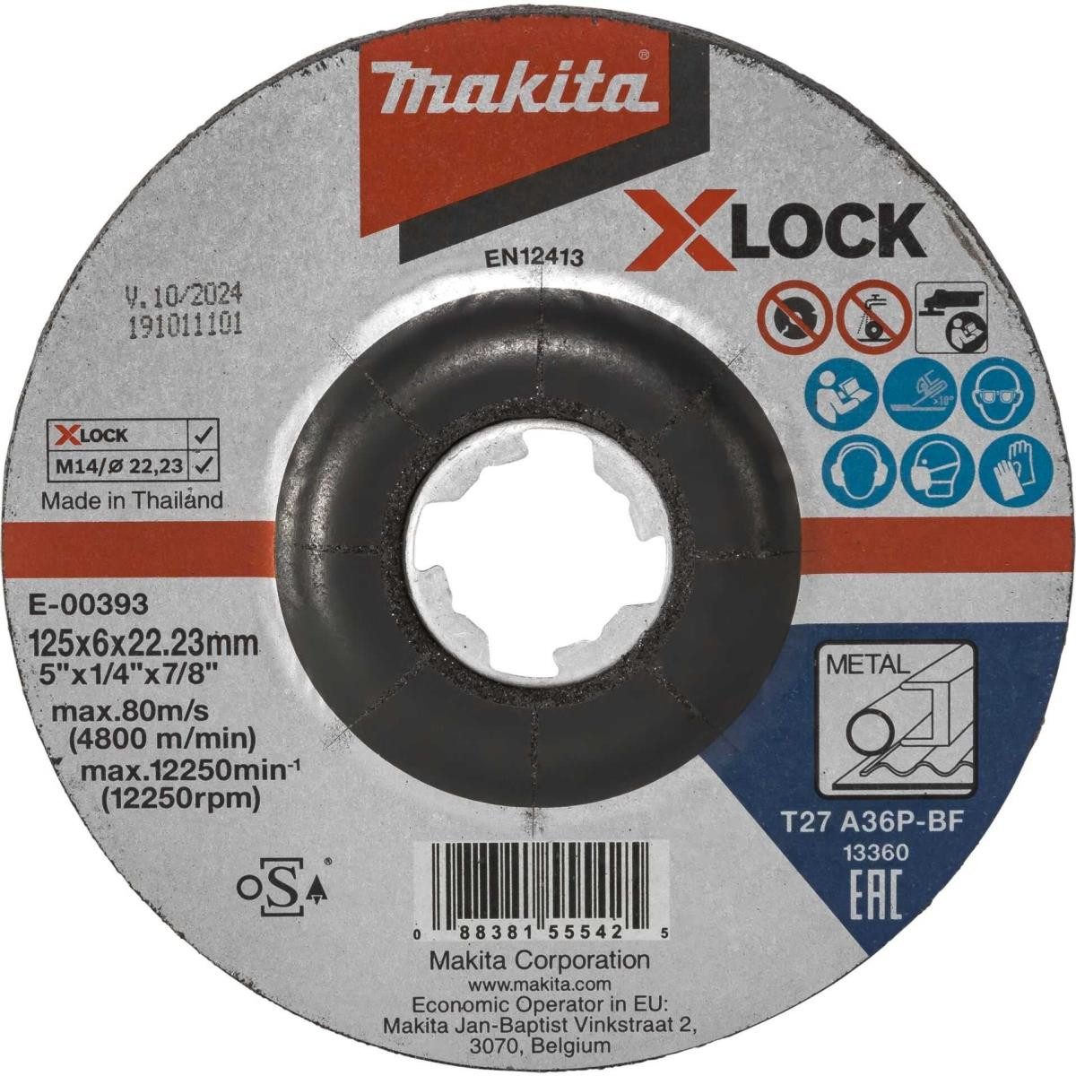 Makita Akku-Multifunktionswerkzeug Makita E-00393 Schruppscheibe 125x6mm
