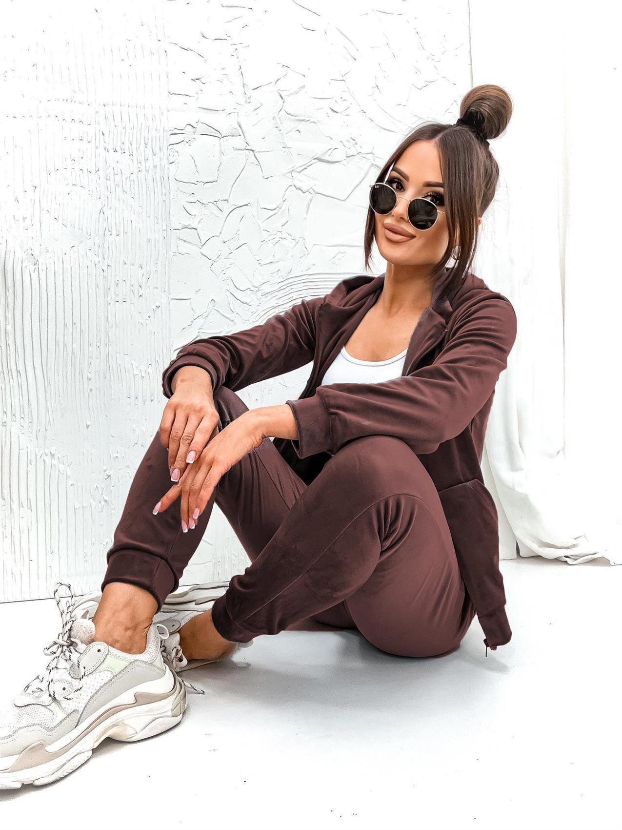 EloModa Jogginganzug Damen Homewear Nicki Jogginganzug