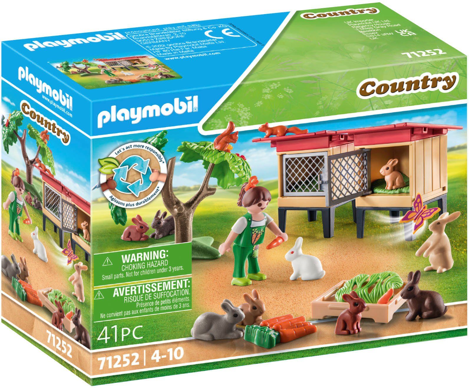 Playmobil® Kaninchenstall (71252), Country Konstruktions-Spielset, teilweise