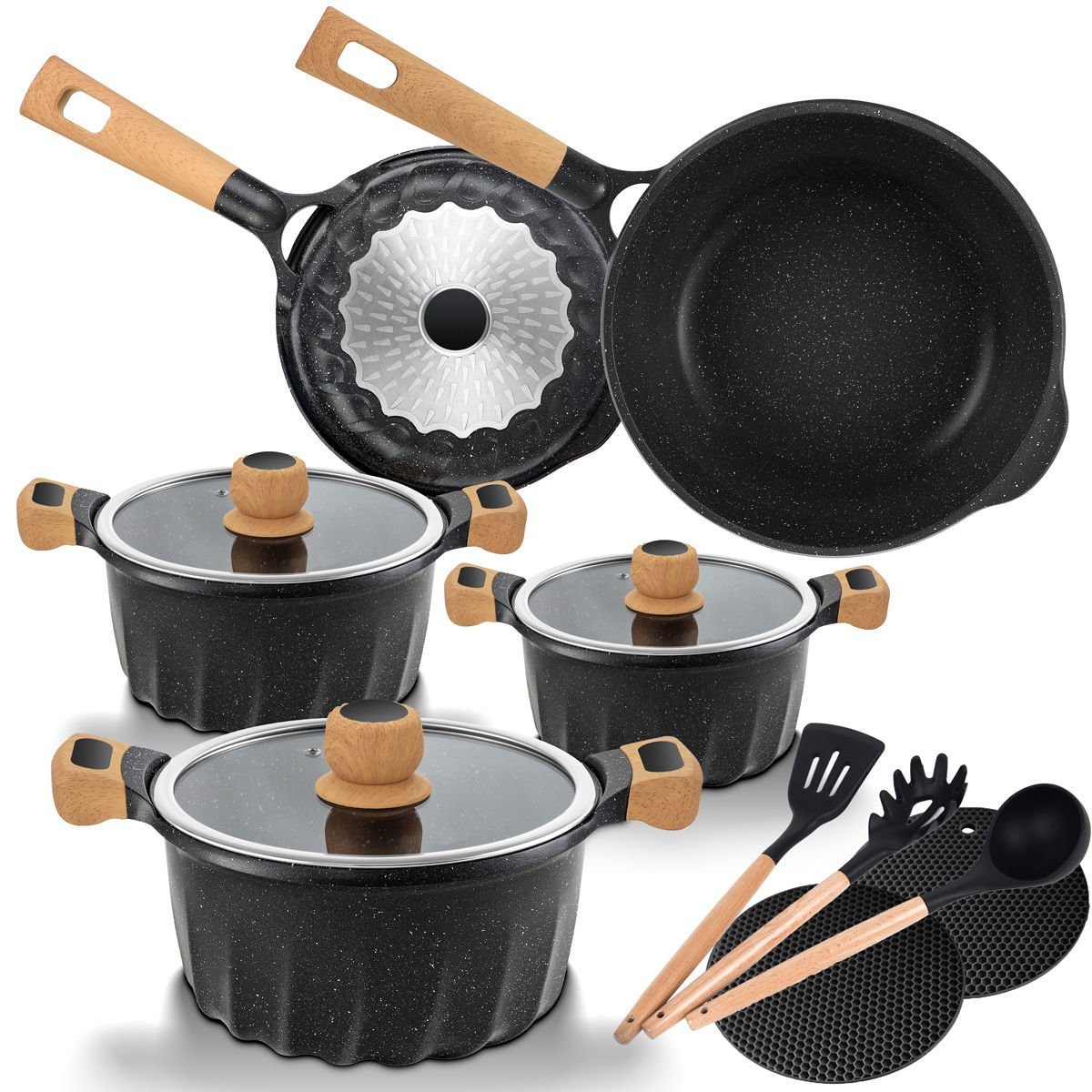Melody Topf-Set Topfset Aluguss, Aluminium (Set,