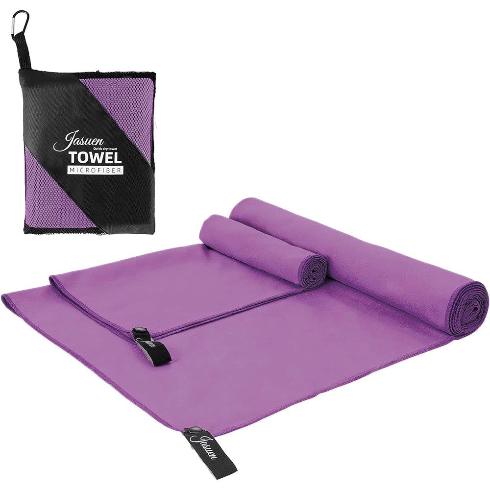 Coonoor Strandtuch Mikrofaser Handtuch Set-180x80cm+80x40cm, Strandtuch,