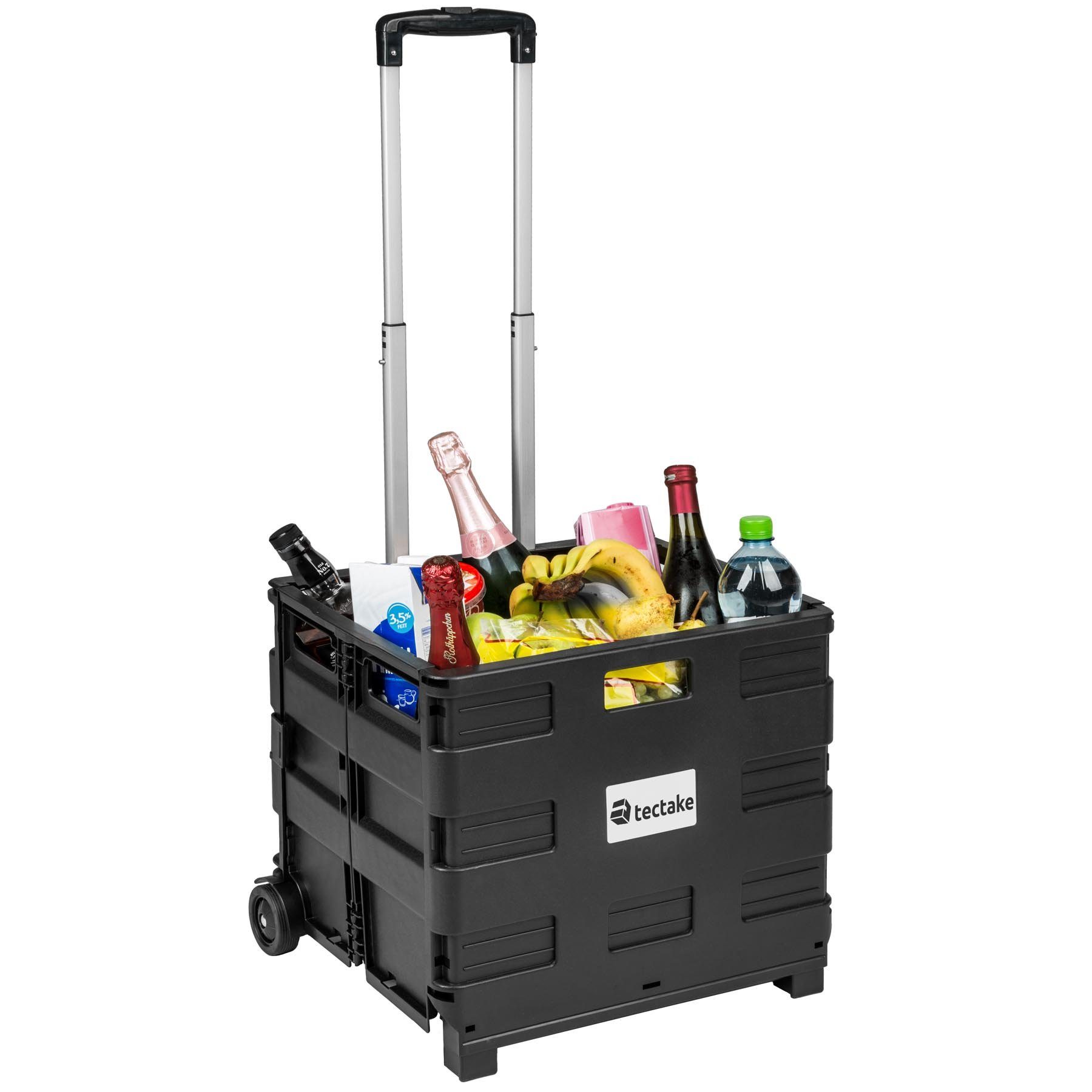 tectake Einkaufstrolley Einkaufswagen klappbar, klappbar