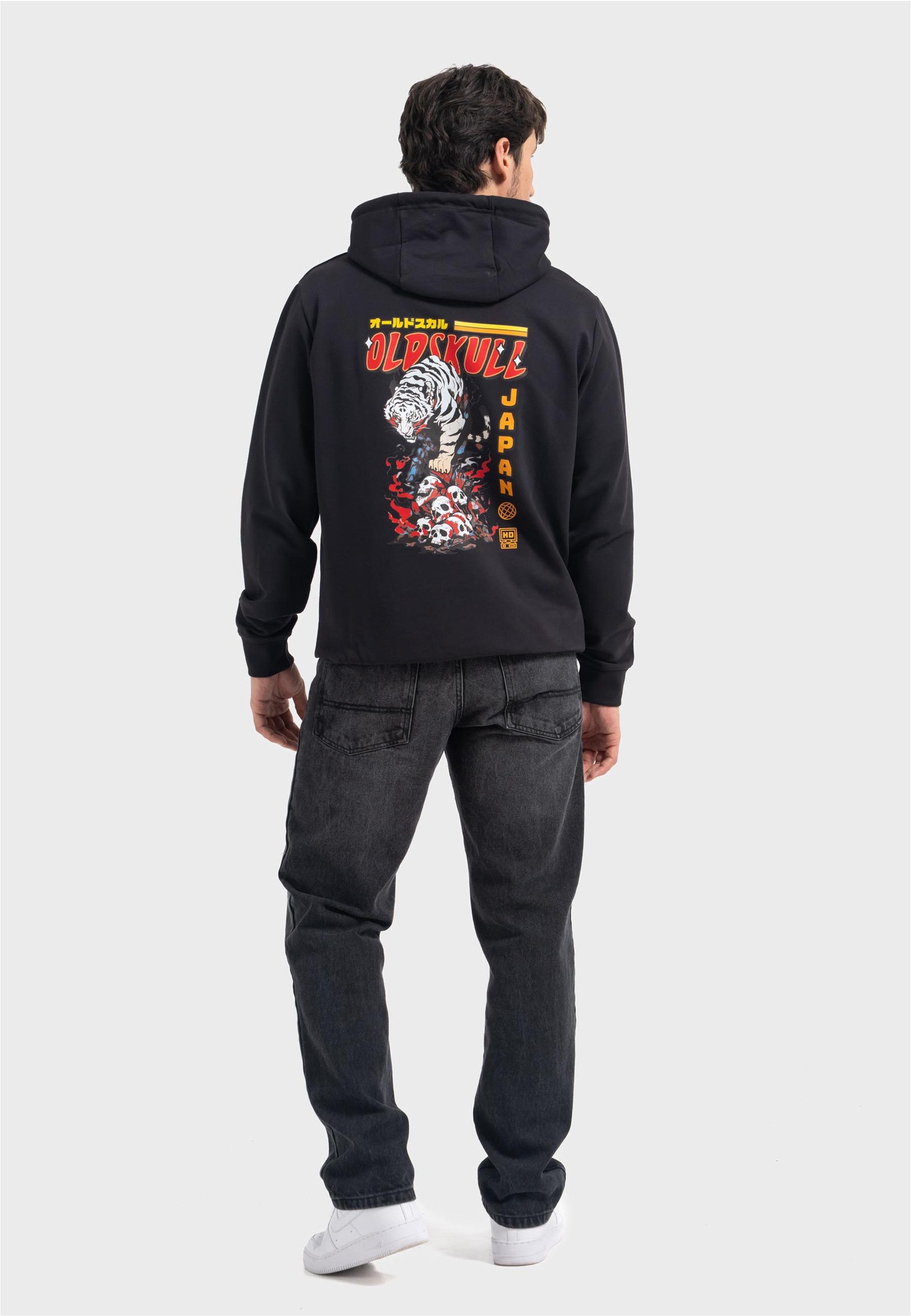 Oldskull Kapuzensweatshirt Xtreme Tattoo Tiger Skull