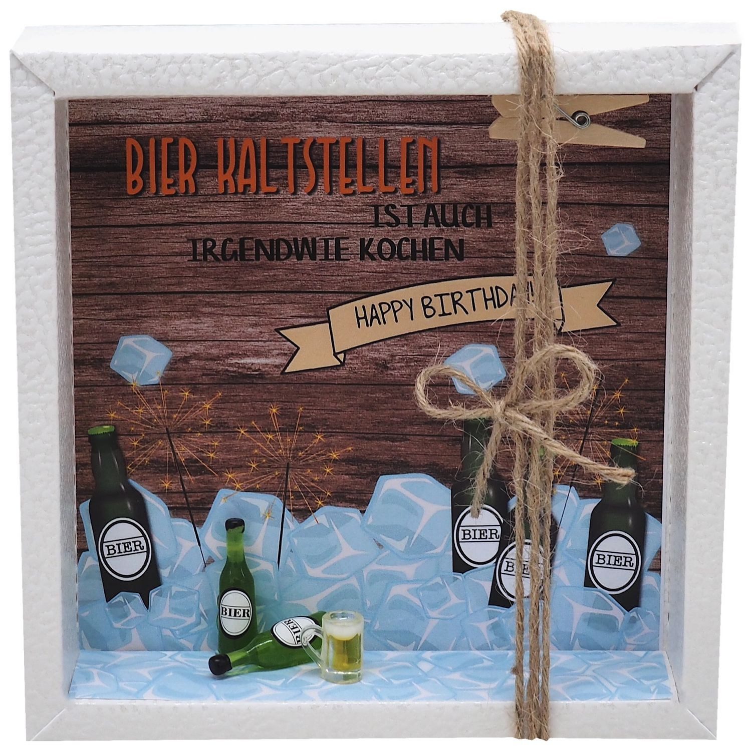 ZauberDeko Geschenkbox Geldgeschenk Verpackung Bier Happy
