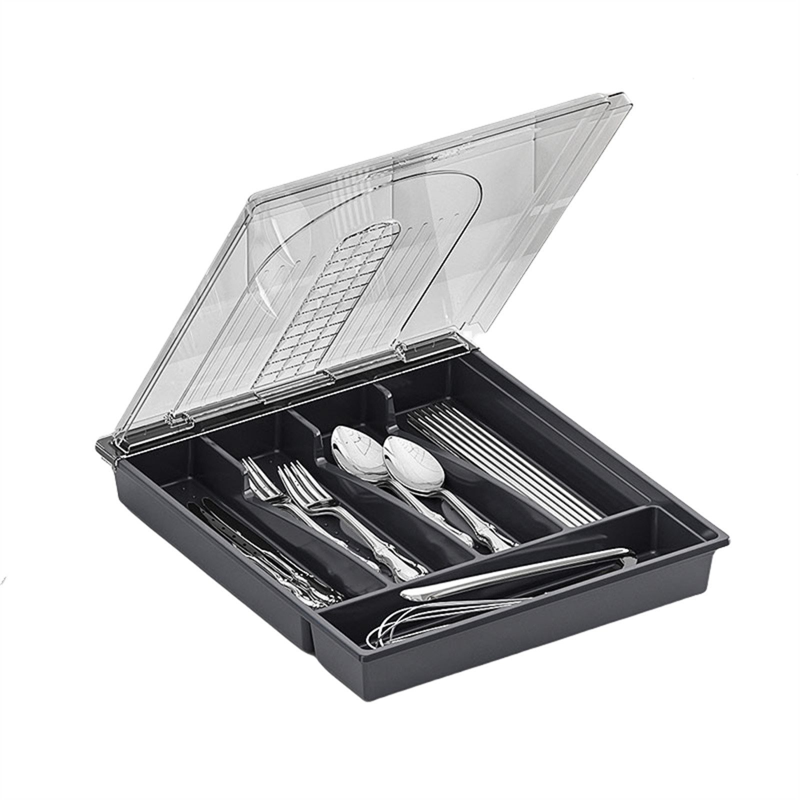 GarveeMore Besteckkasten Besteck-Schubladen-Organizer Besteck-Organizer Besteckhalter 28.5