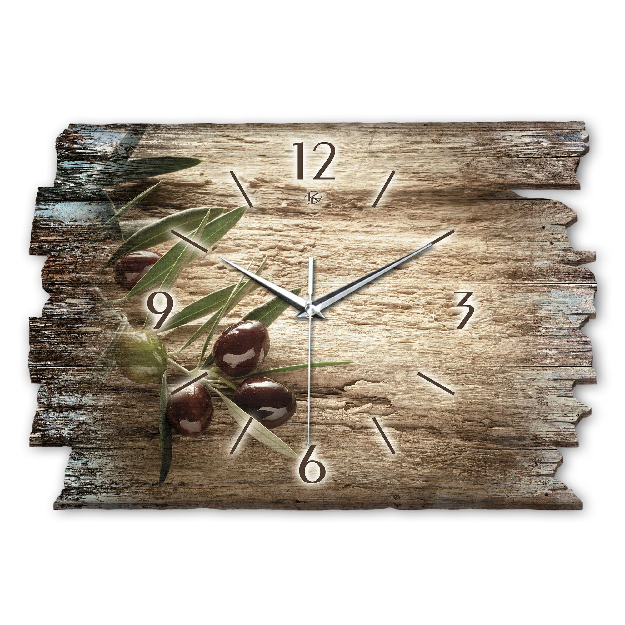 Kreative Feder Wanduhr Design-Wanduhr „Oliven“ aus