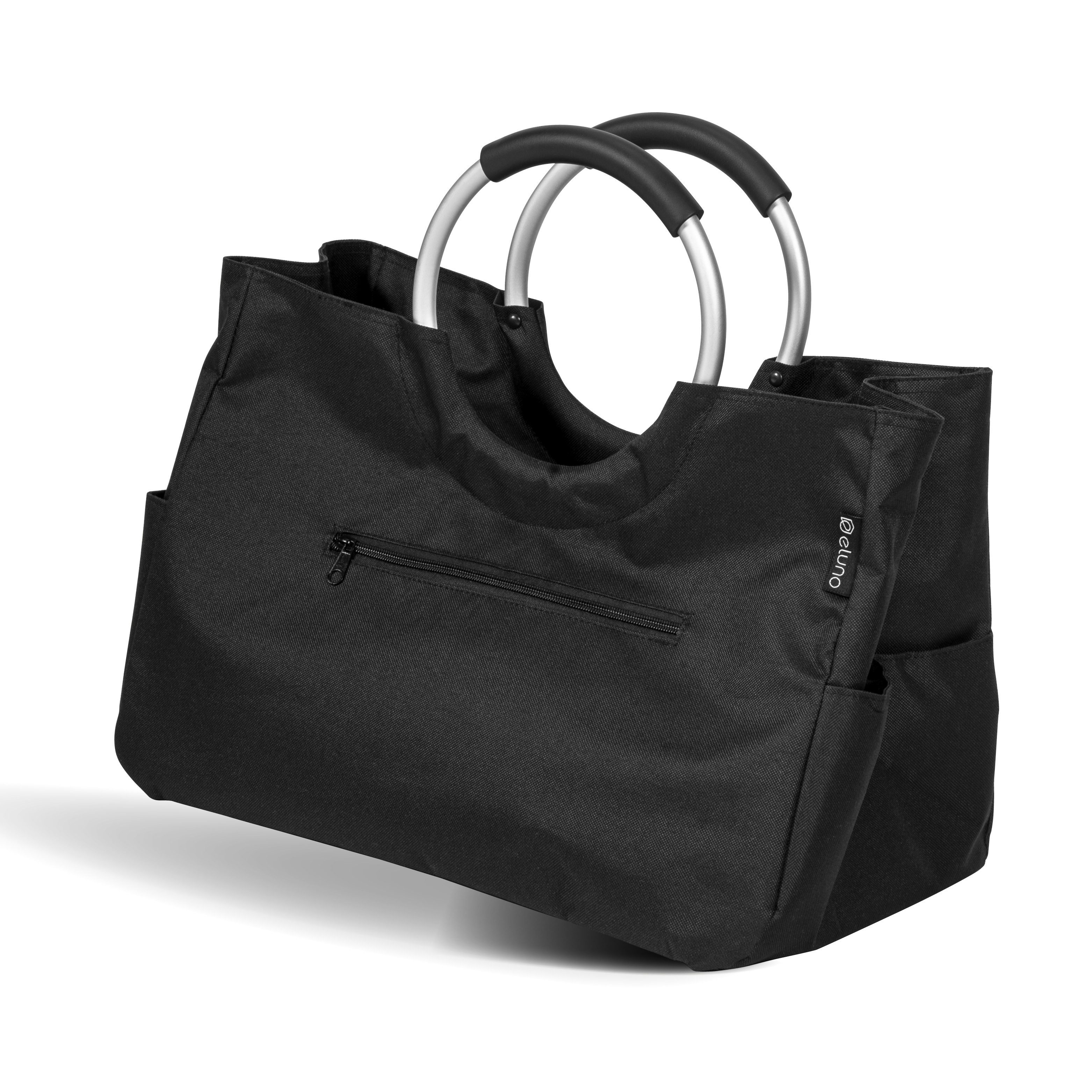 eluno Einkaufskorb WARWE, Polyester wasserabweisend, schwarz