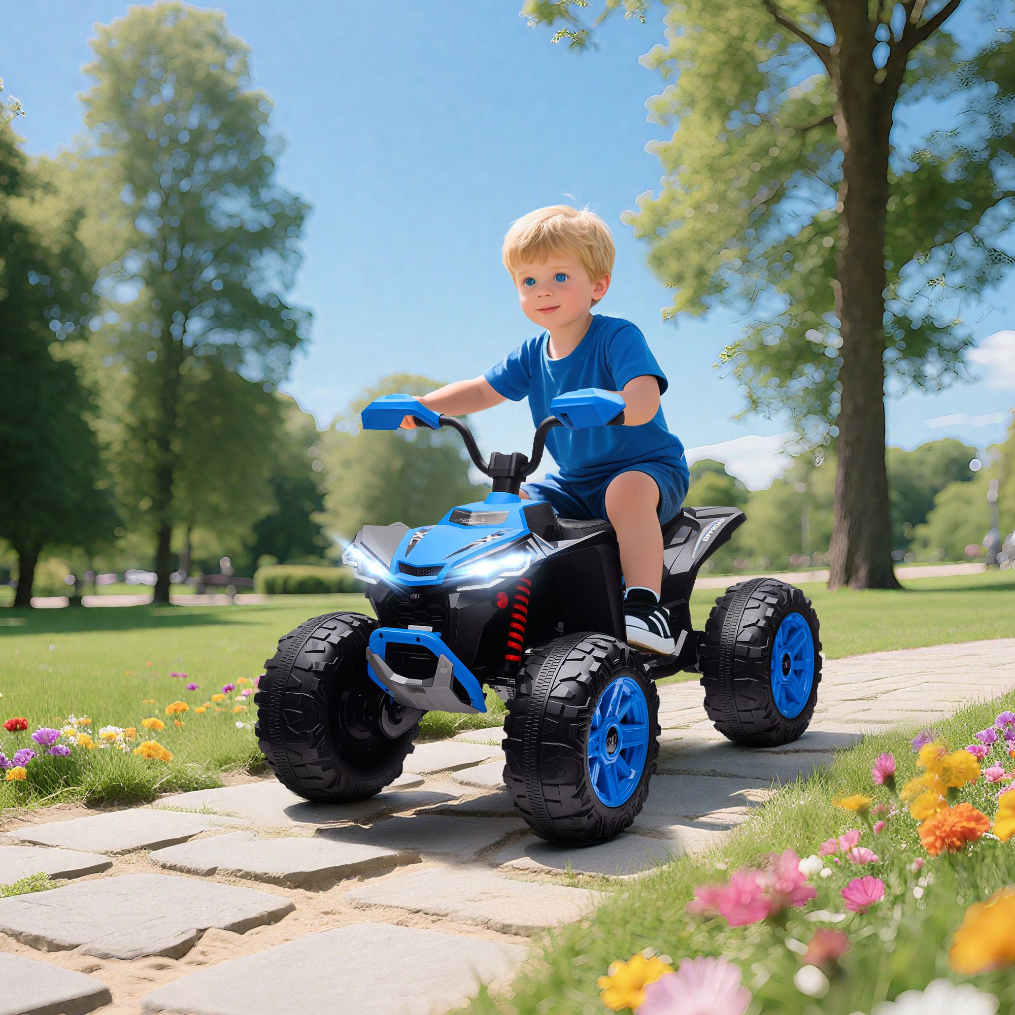 AIYAPLAY Elektro-Kinderquad 24V Elektro-Fahrzeug, 6,5 km/h