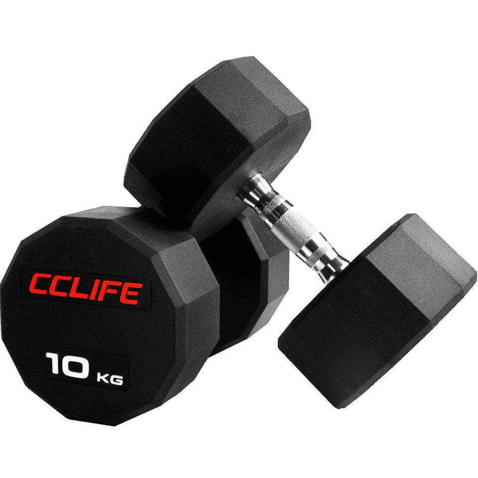 CCLIFE Hantel Gusseisen Hexagon Hanteln set