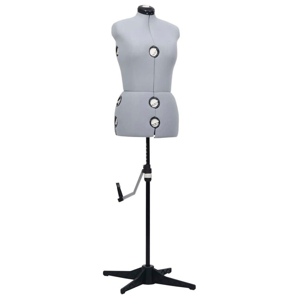 vidaXL Schneiderpuppe Schneiderpuppe Verstellbar Weiblich Grau