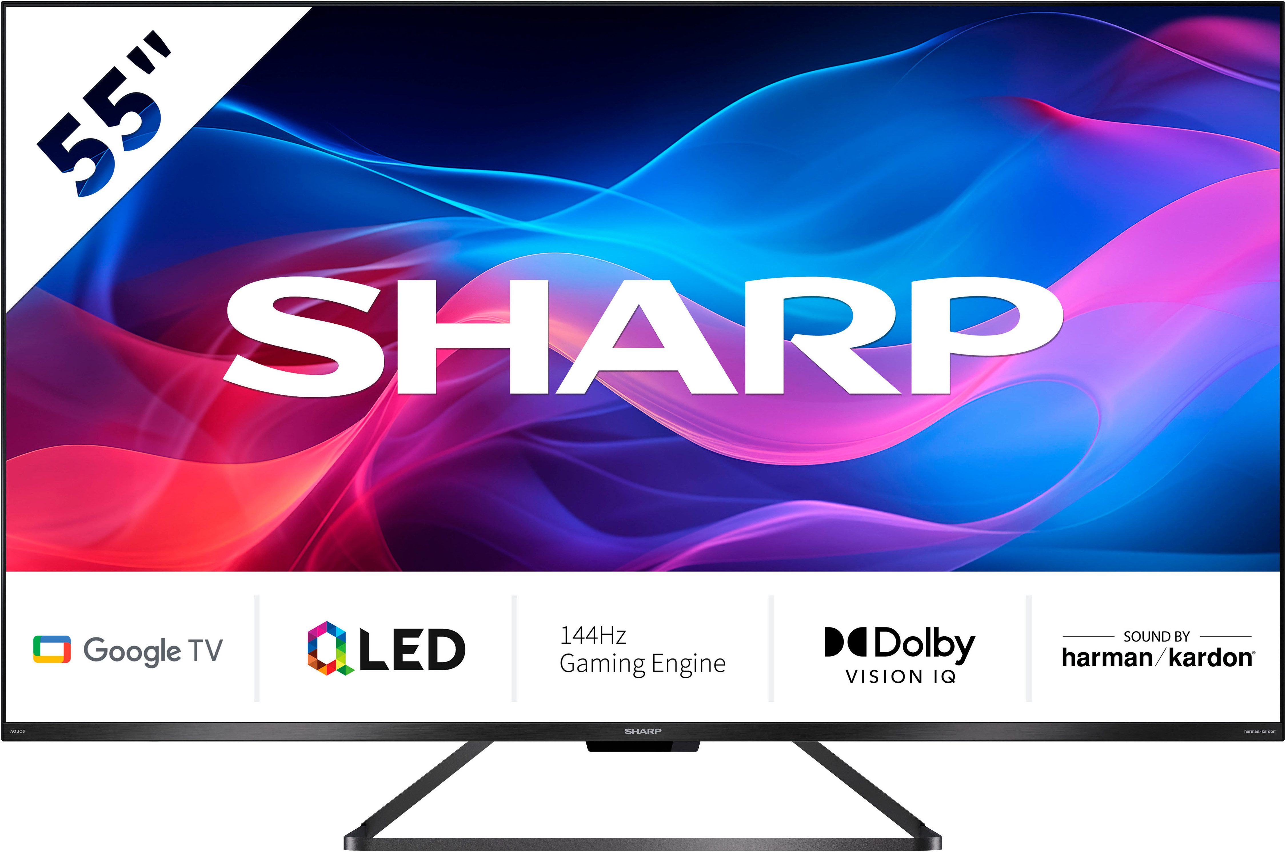 Sharp 4T-C55GRx QLED-Fernseher (139 cm/55 Zoll,