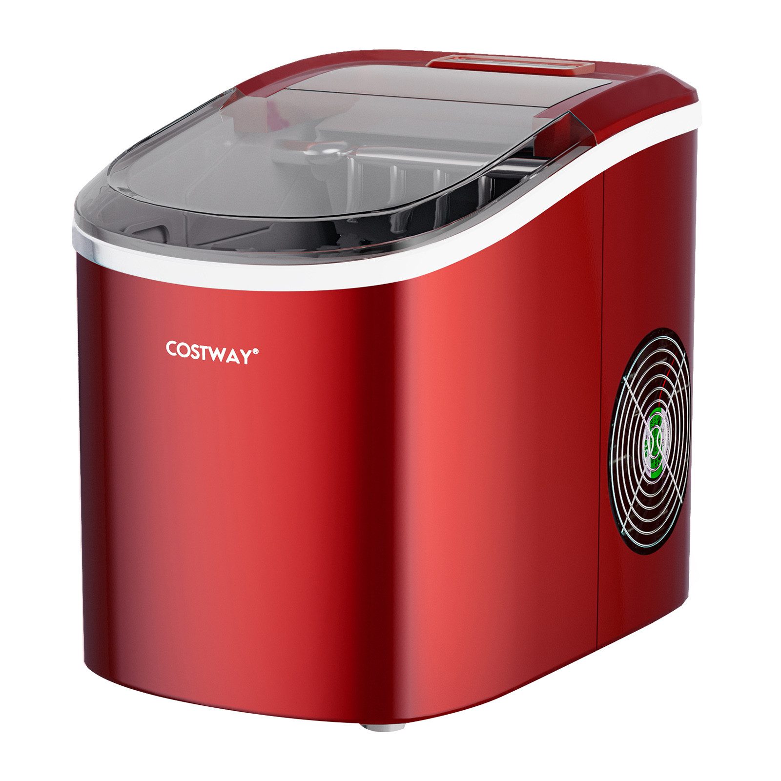 COSTWAY Eiswürfelmaschine, kugelförmige Eiswürfel, 2 Eisgrößen,