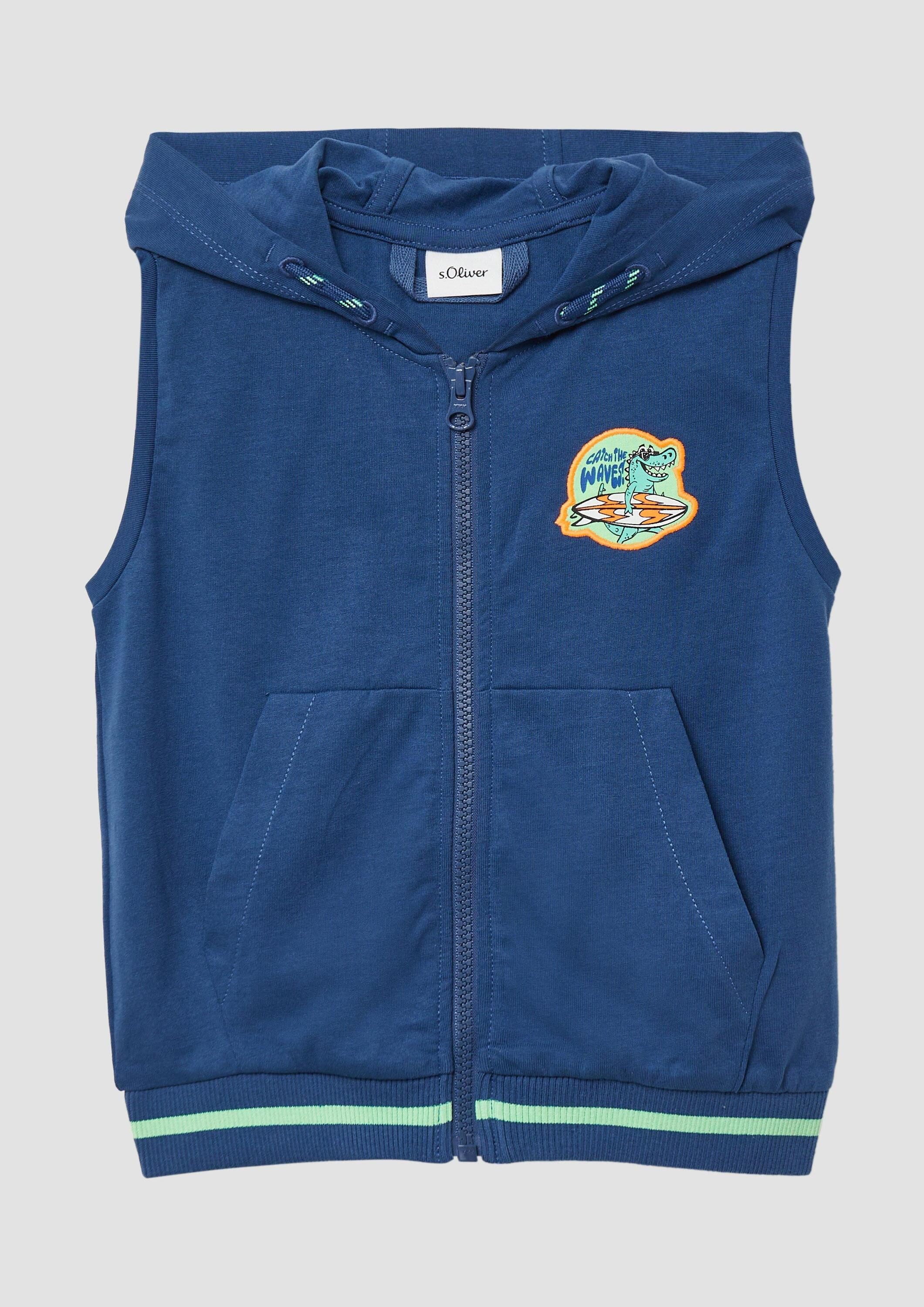 s.Oliver Funktionsweste Indoor-Weste Sweat-Weste mit Kapuze