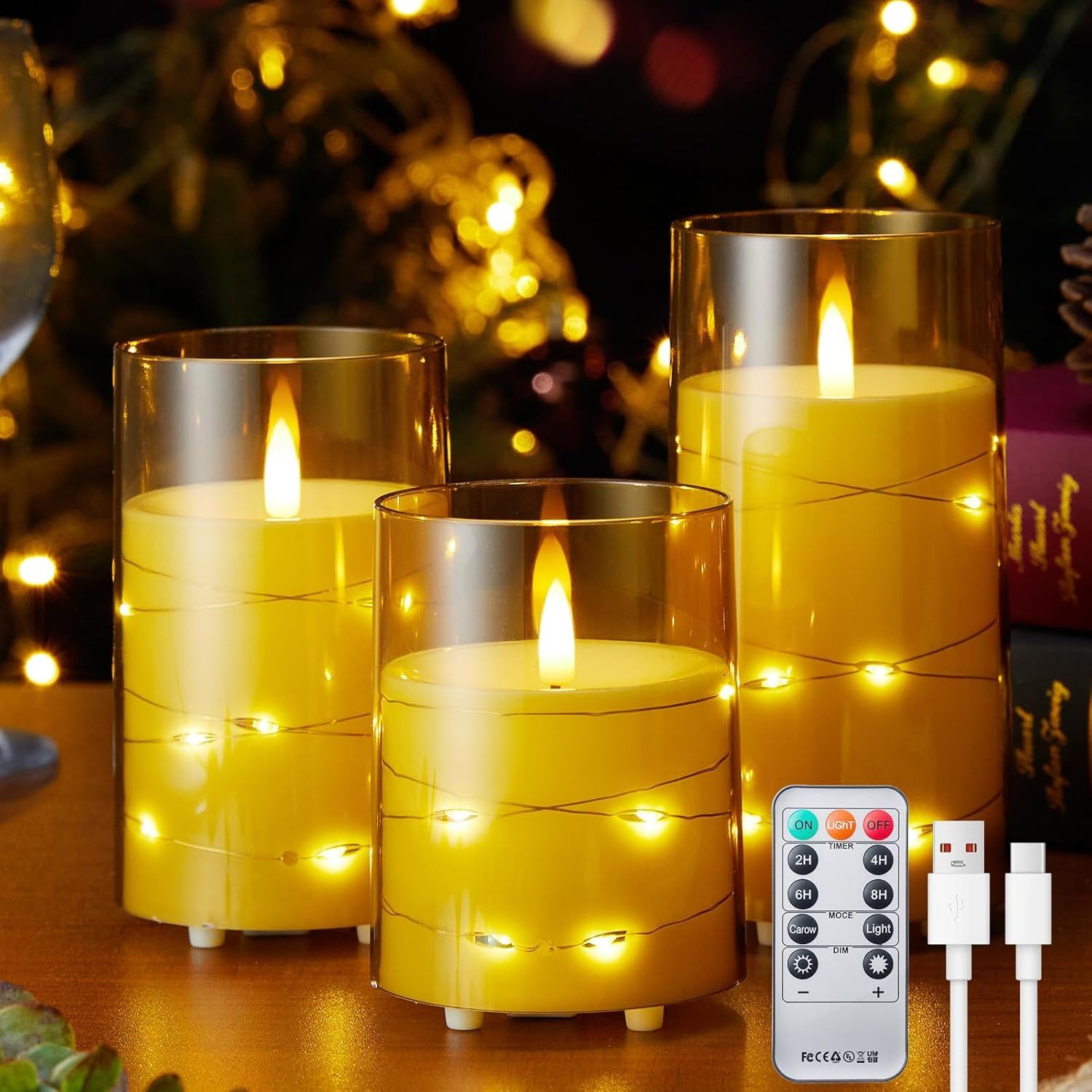 EXTSUD LED-Kerze 3 Stück LED Kerzen