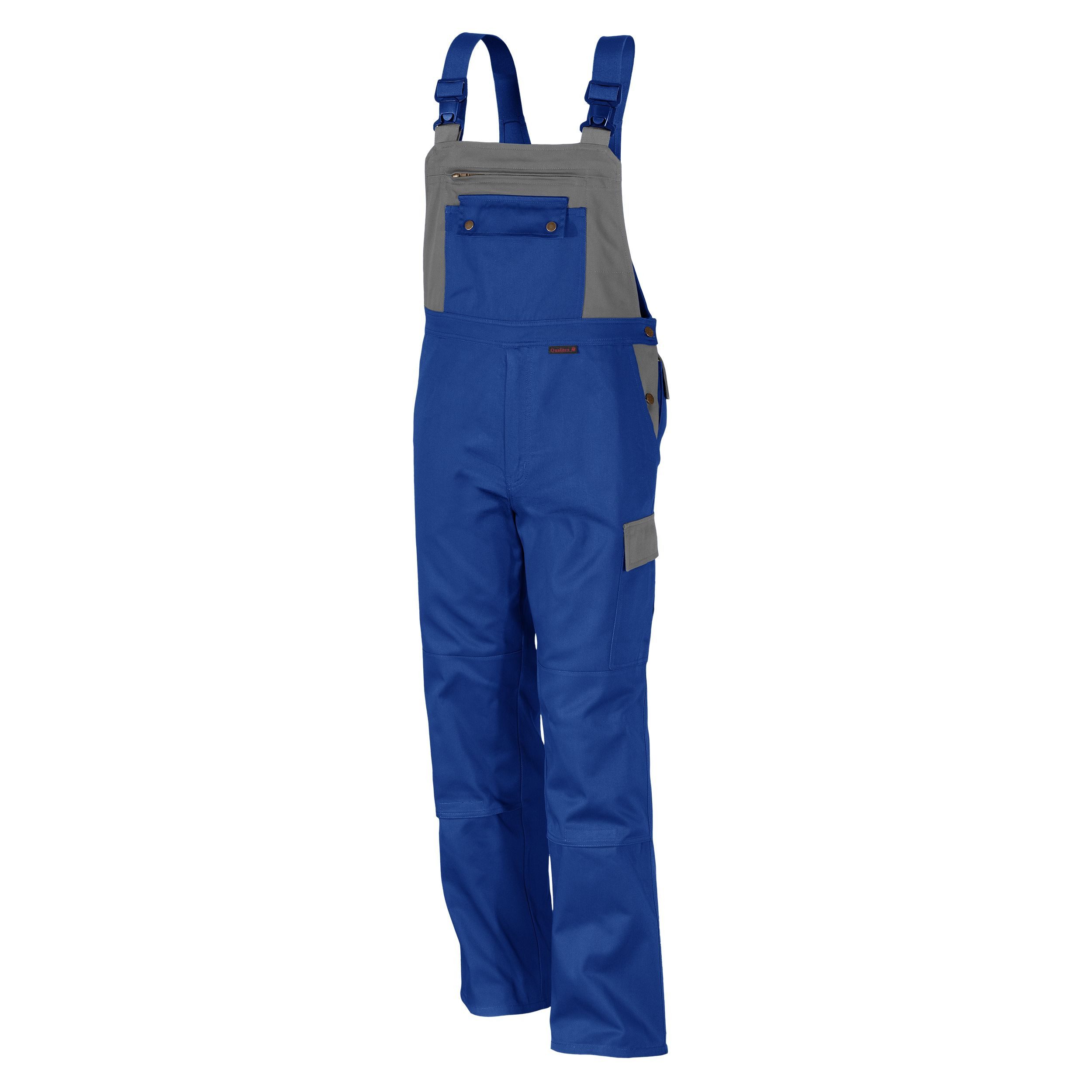 Qualitex Workwear Arbeitslatzhose Latzhose 'image' kornblau/hellgrau,