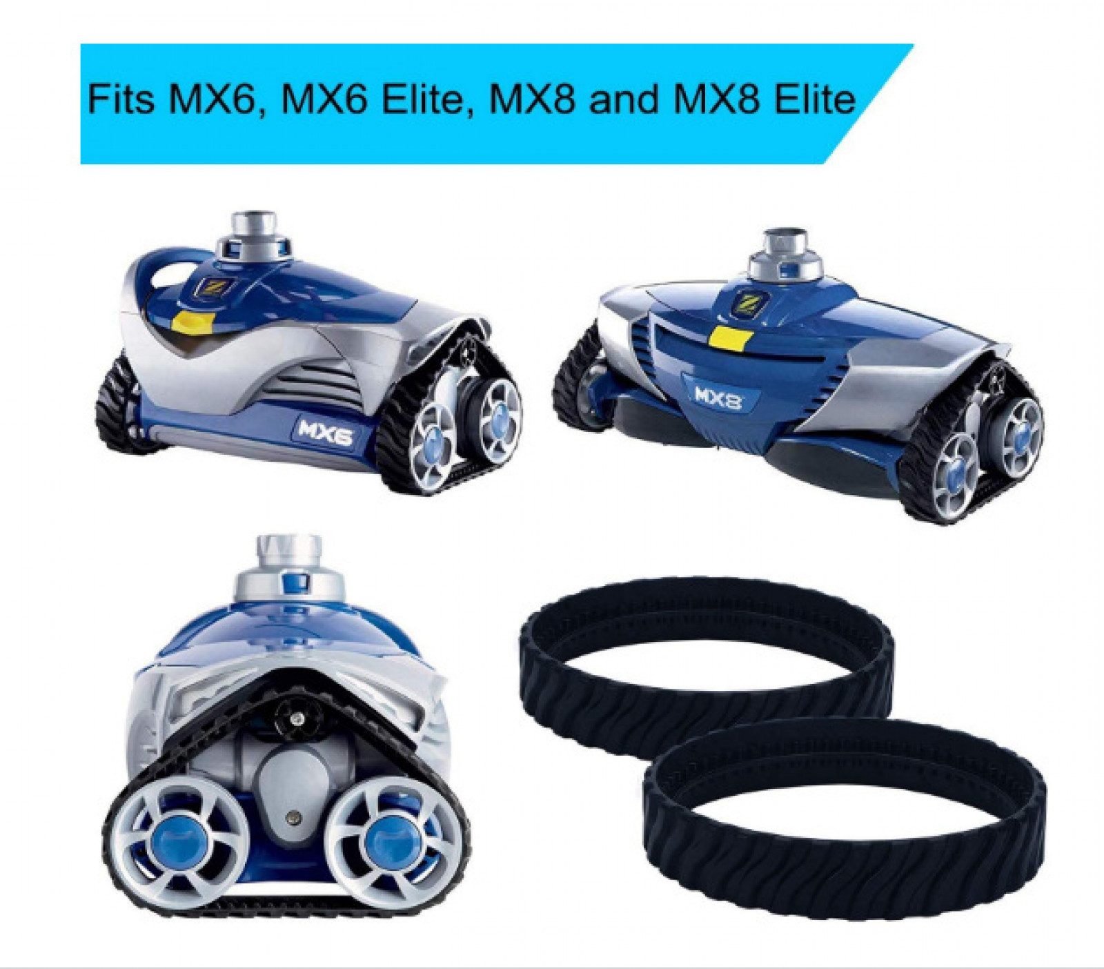 FELIXLEO Poolroboter 2 Ketten für Zodiac