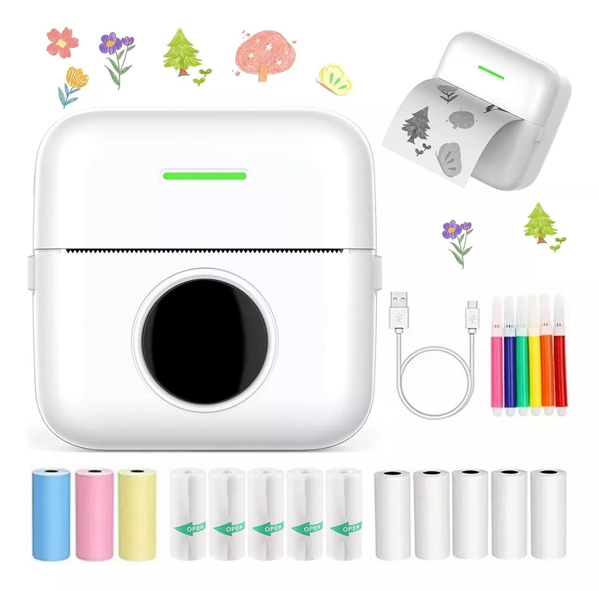 MOPUEA Mini-Thermodrucker Bluetooth tragbar für Listen