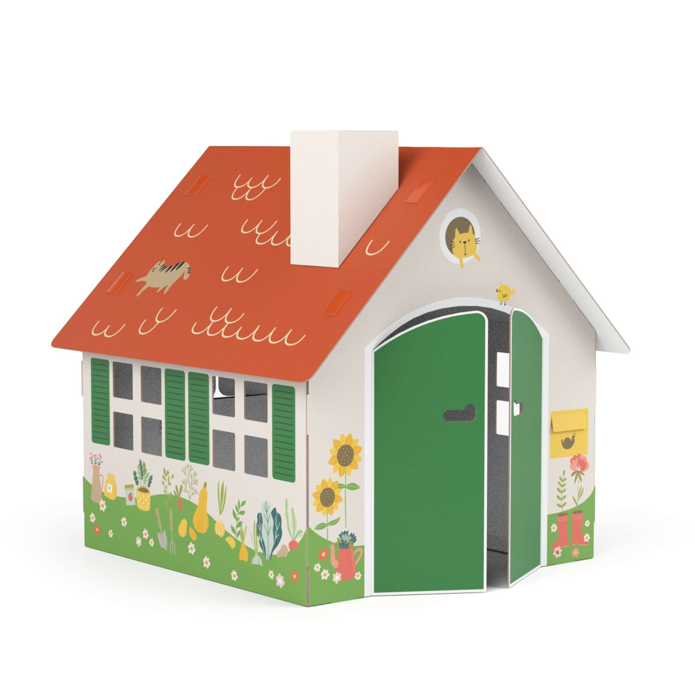 FOLDZILLA Spielhaus XXL Spielhaus Gartenhaus, Einfacher