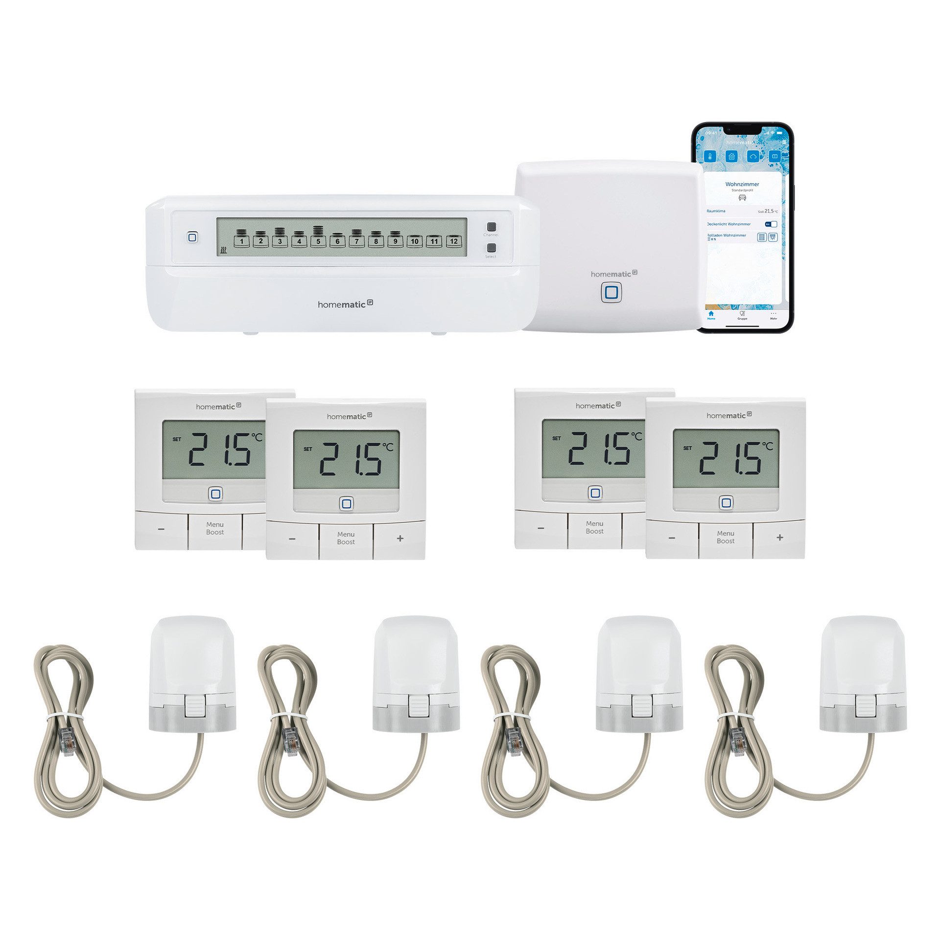 Homematic IP Starter Bundle Fußbodenheizung Smart-Home-Zubehör,
