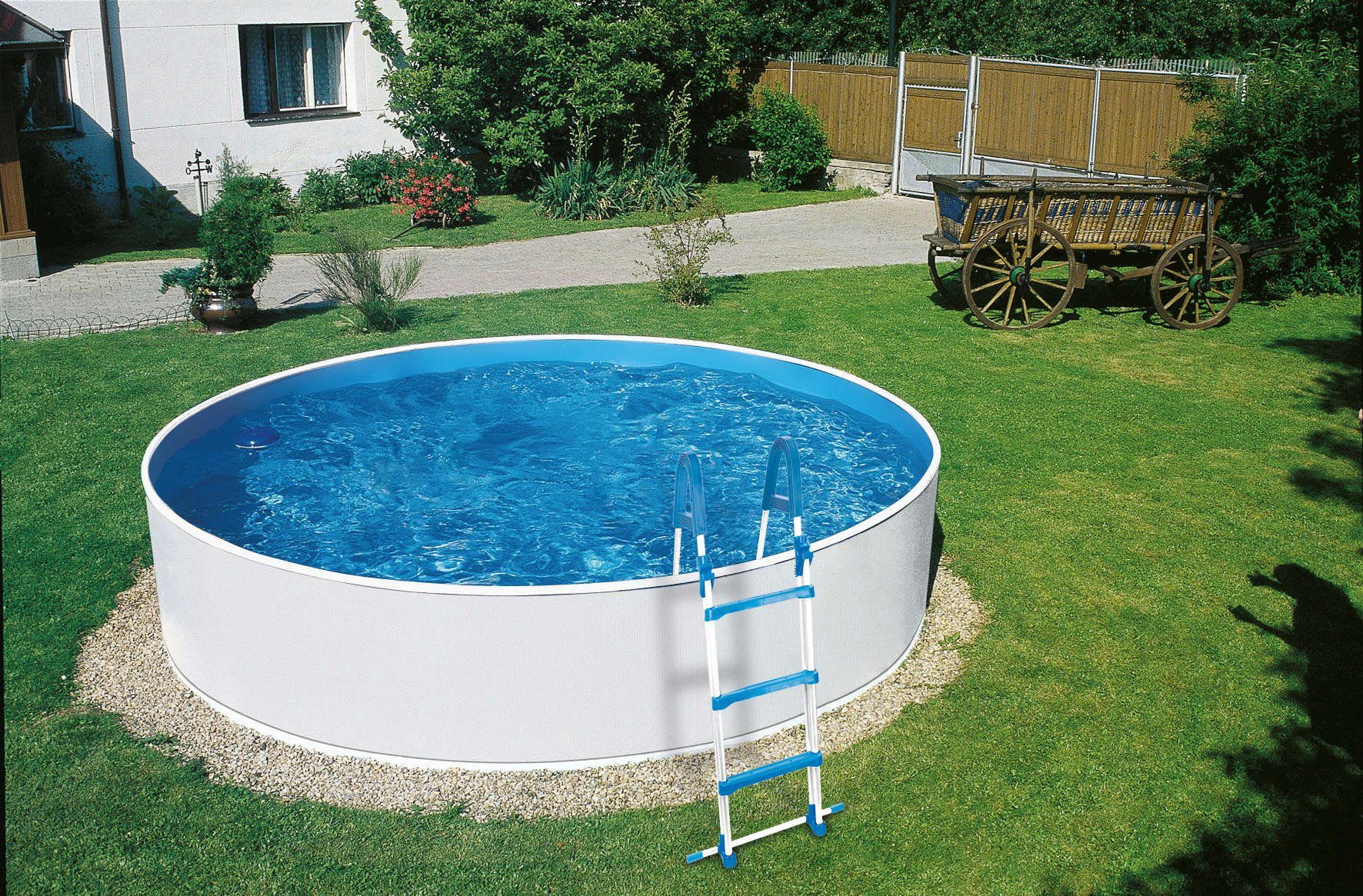 Poolomio Pool Azuro Deluxe Stahlwandpool Blau