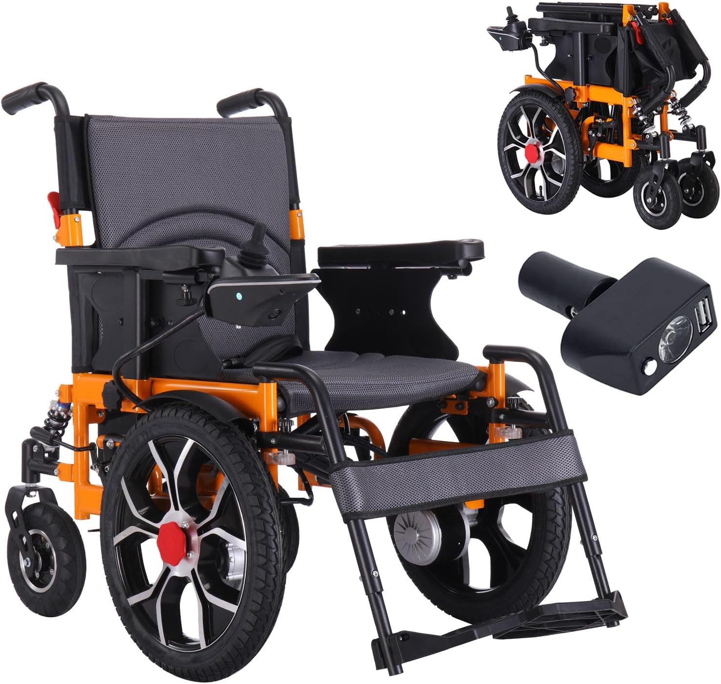 DOTMALL Elektrischer Rollator Faltbar Rollstuhl Elektrischer