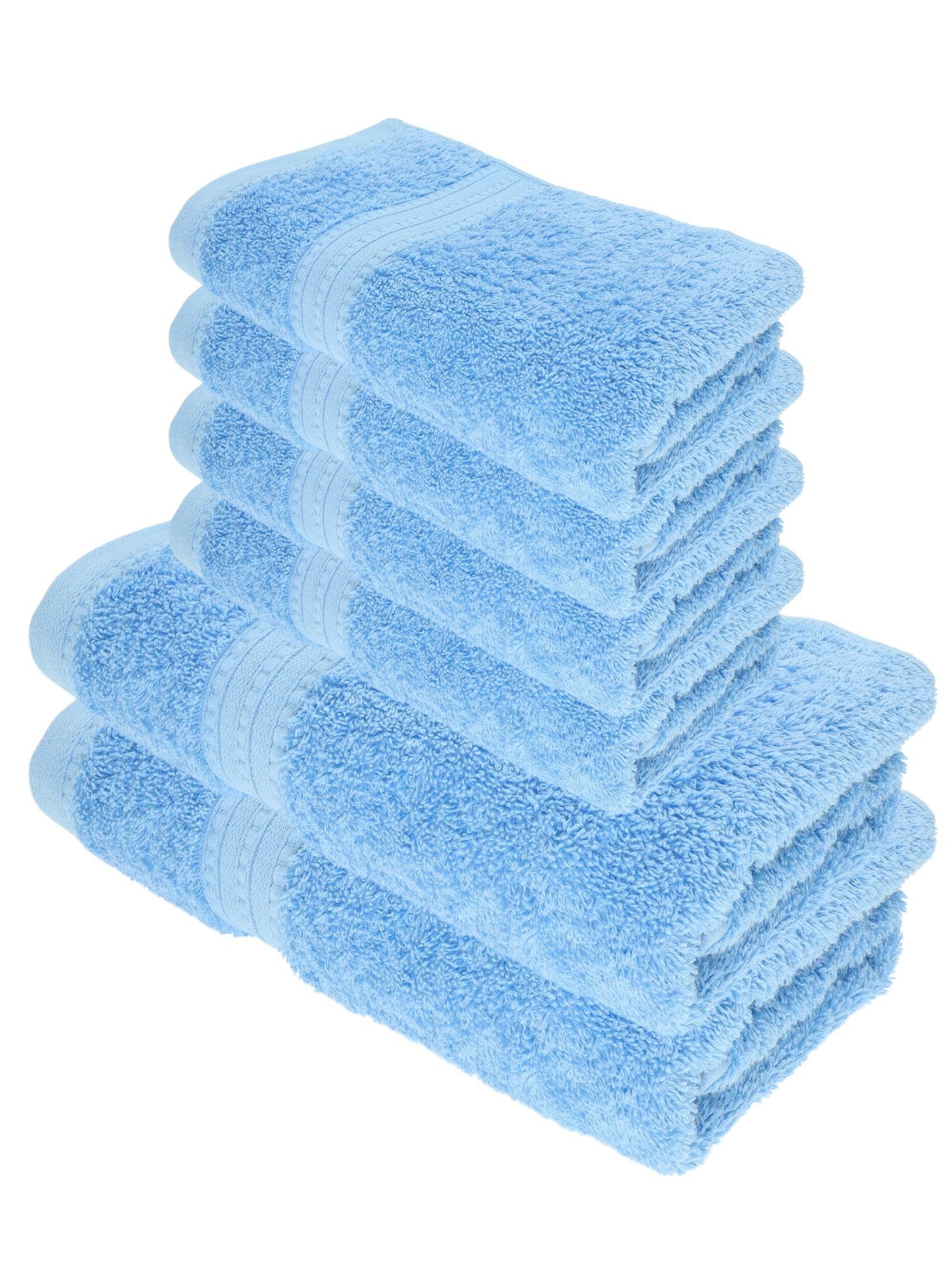 Julie Julsen Handtücher 6-Handtücher-Himmelblau, Bio-Baumwolle (6-St)