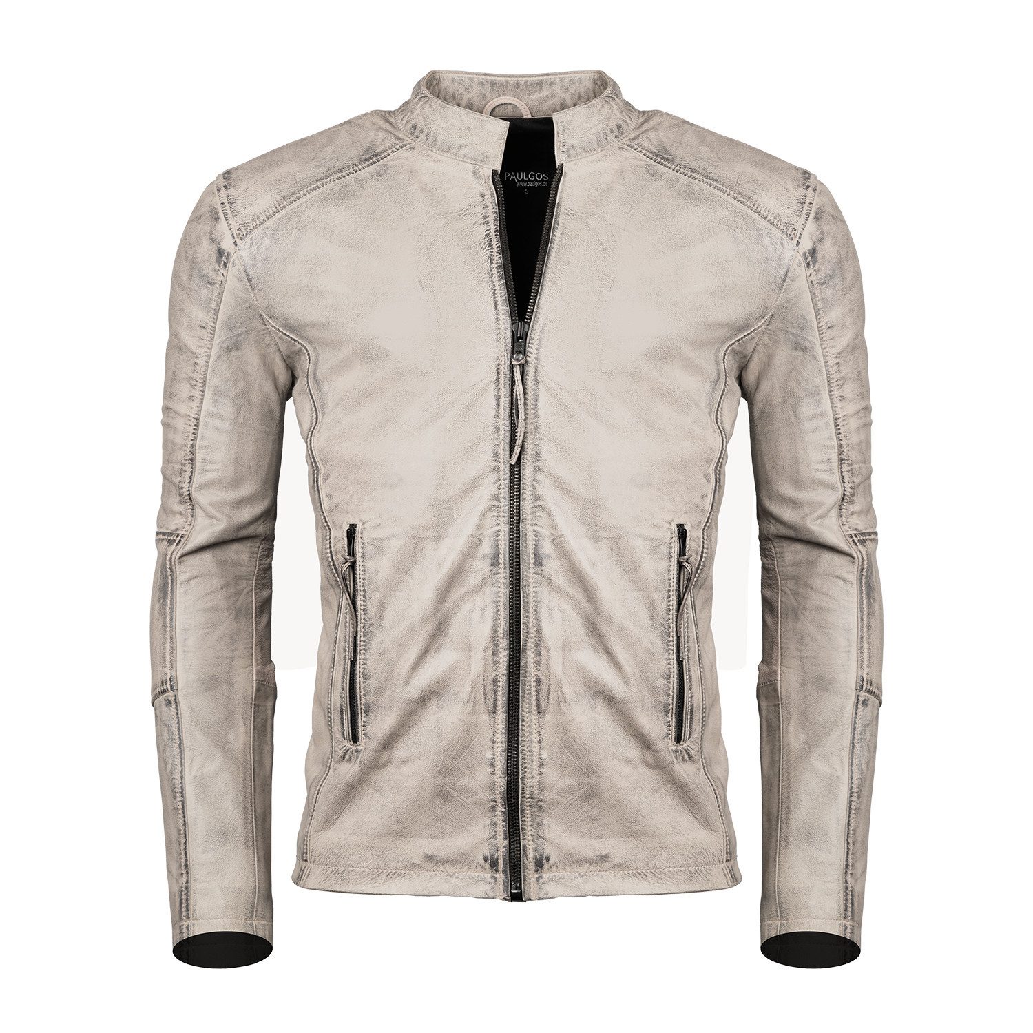 PAULGOS Lederjacke Herren Jacke Übergangsjacke Biker