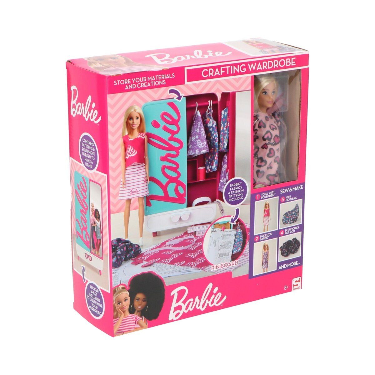 Barbie Kreativset Barbie Kleiderschrank mit Barbie-Puppe