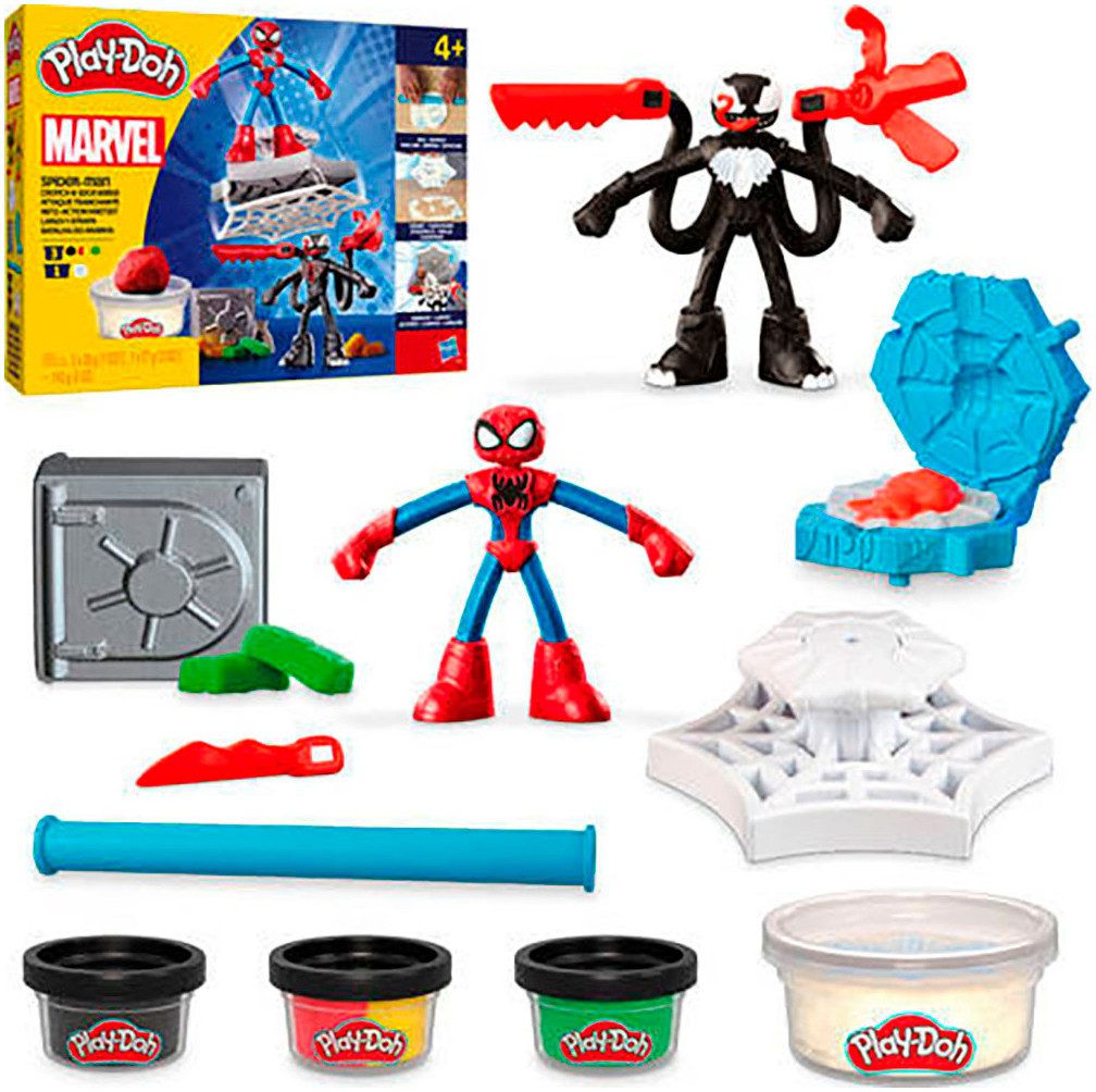 Hasbro Knete Play-Doh Marvel, Spider-Man Netz-Action
