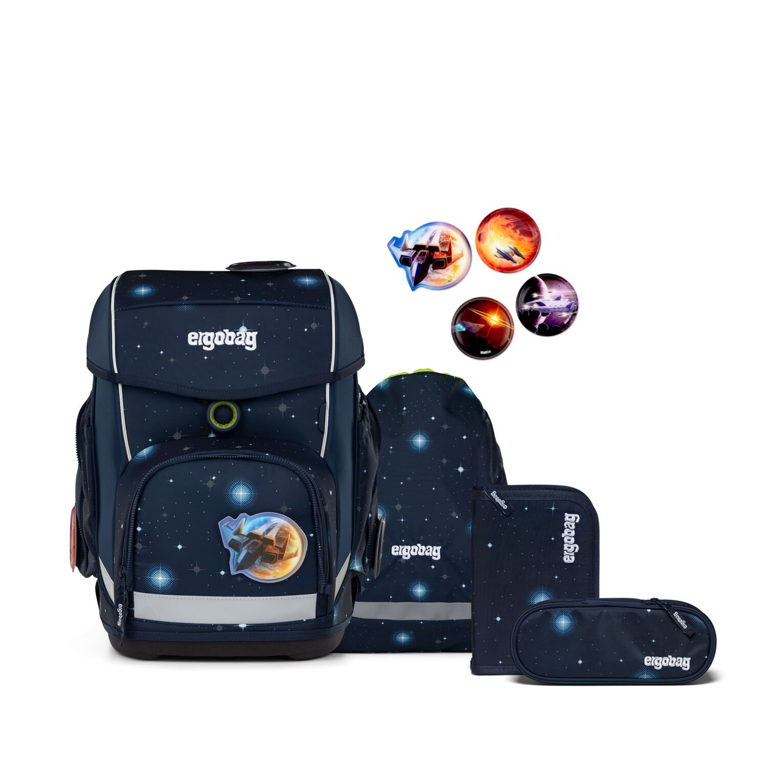 ergobag Schulranzen Schulranzen-Set CUBO KoBärnikus 5-teilig