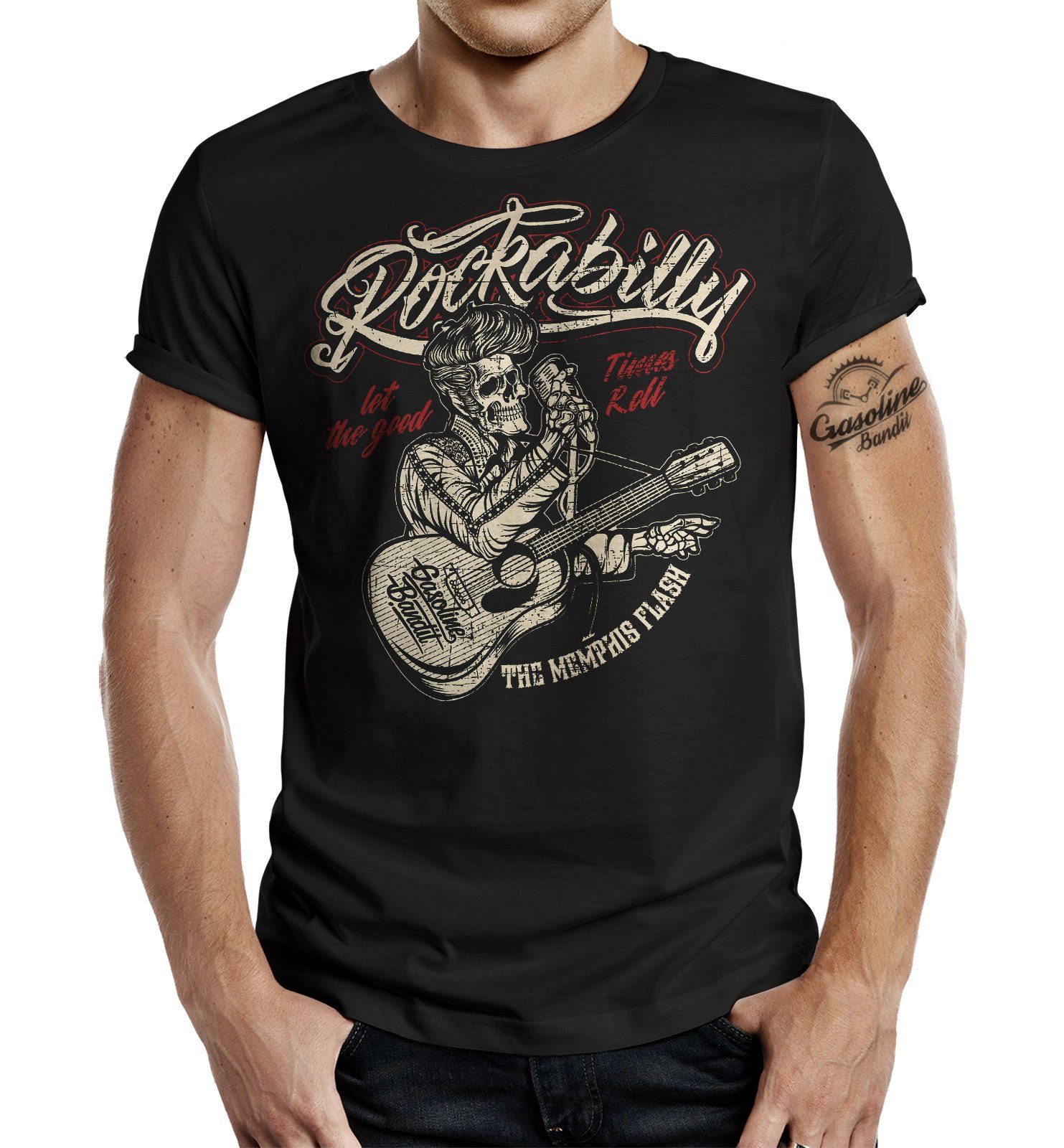 GASOLINE BANDIT® T-Shirt für Rockabilly Fans: