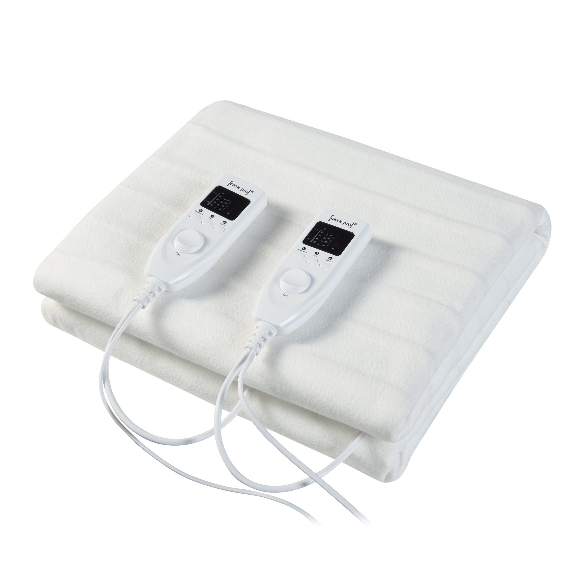 en.casa Heizdecke, Elektrische Heizdecke 160x140cm weiß