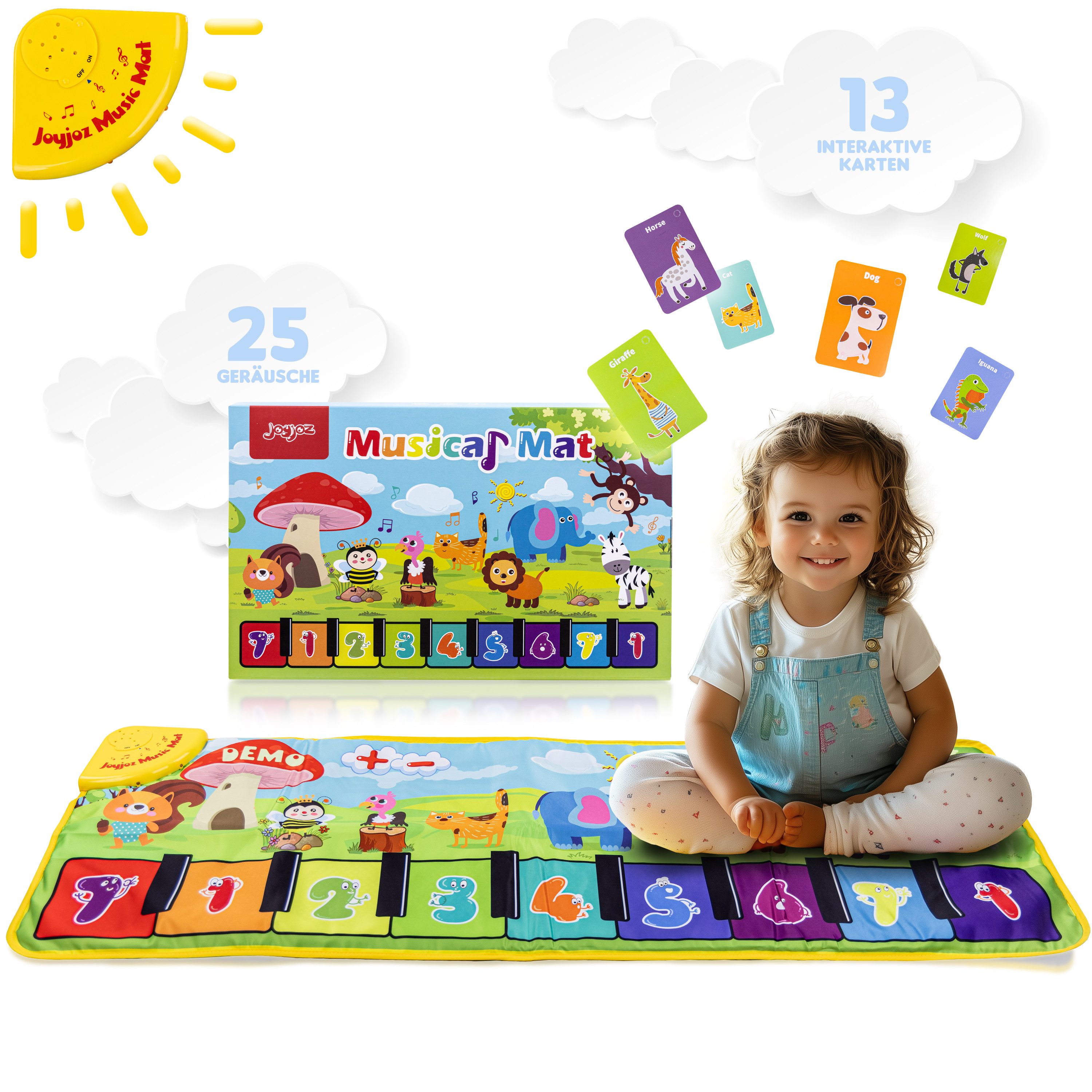 JoyJoz Spielmatte (Elektronische Klaviermatte, Tanzmatte für