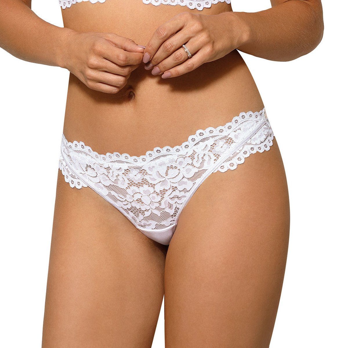 Róza String RZ Newia string white