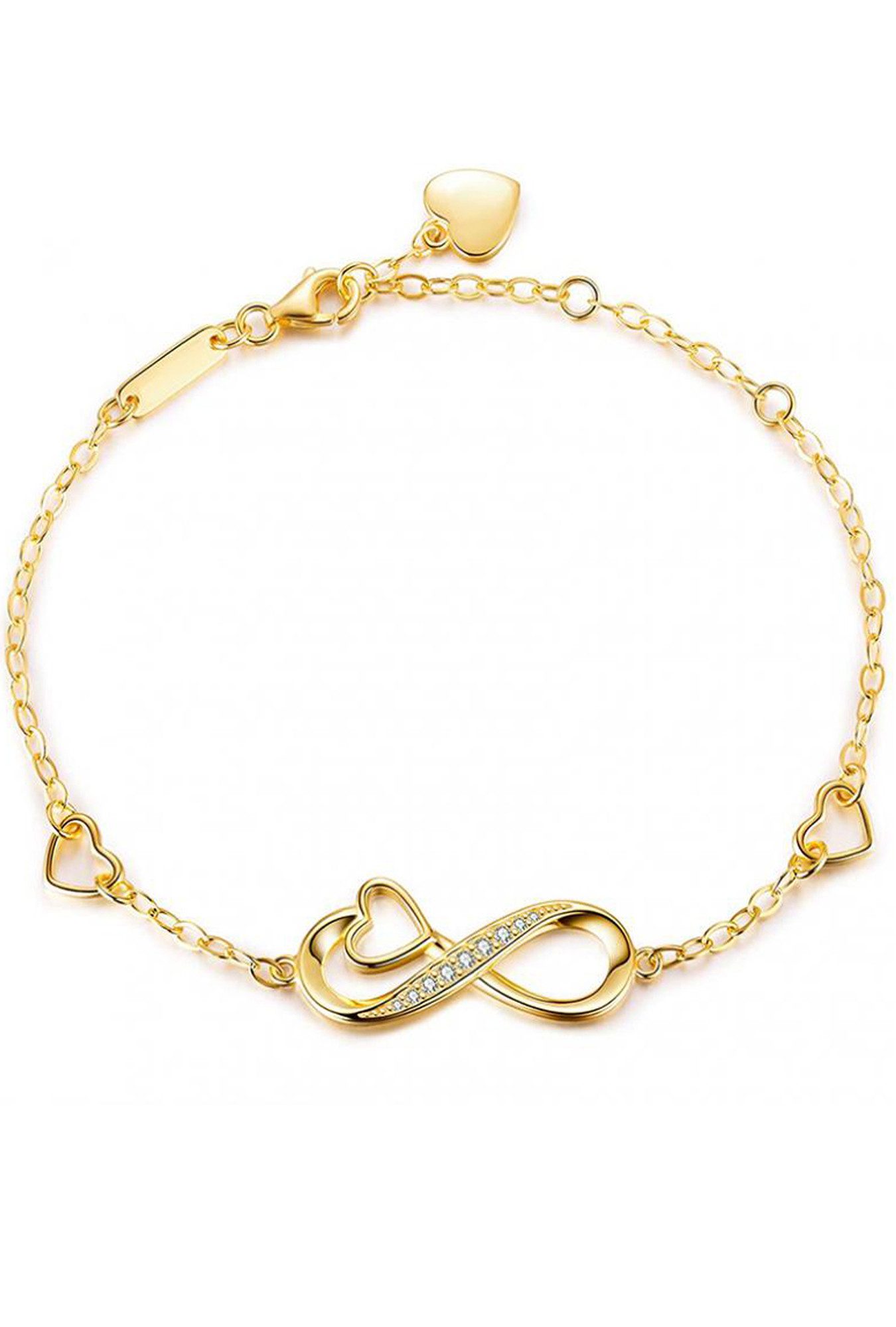 Limana Goldarmband verstellbar 925 Silber Gold