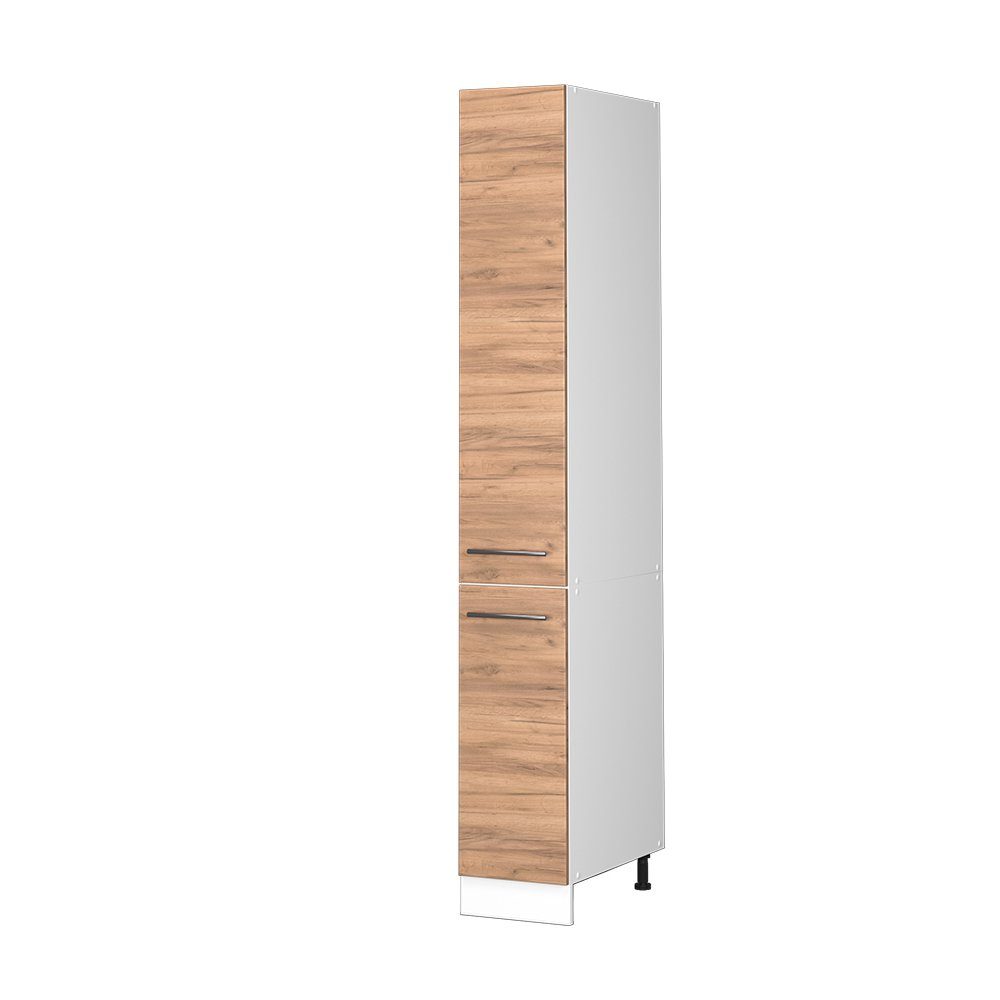 Vicco Hochschrank Fame-Line, Goldkraft Eiche/Weiß, 30