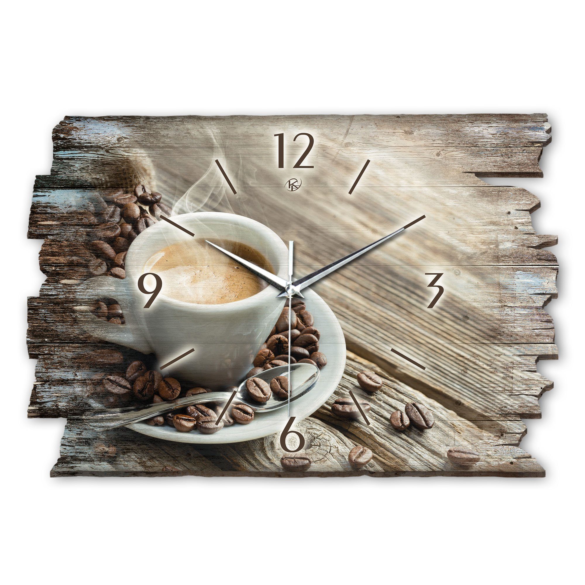 Kreative Feder Wanduhr Design-Wanduhr „Kaffee“ aus
